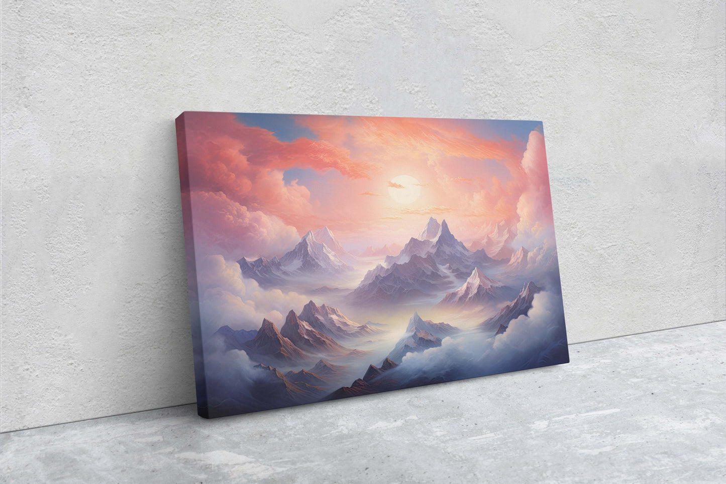 Large Abstract Mountain Painting, Original Scenery Painting, Landscape Room Decor, Living room Wall Decor, Nature Wall Art,