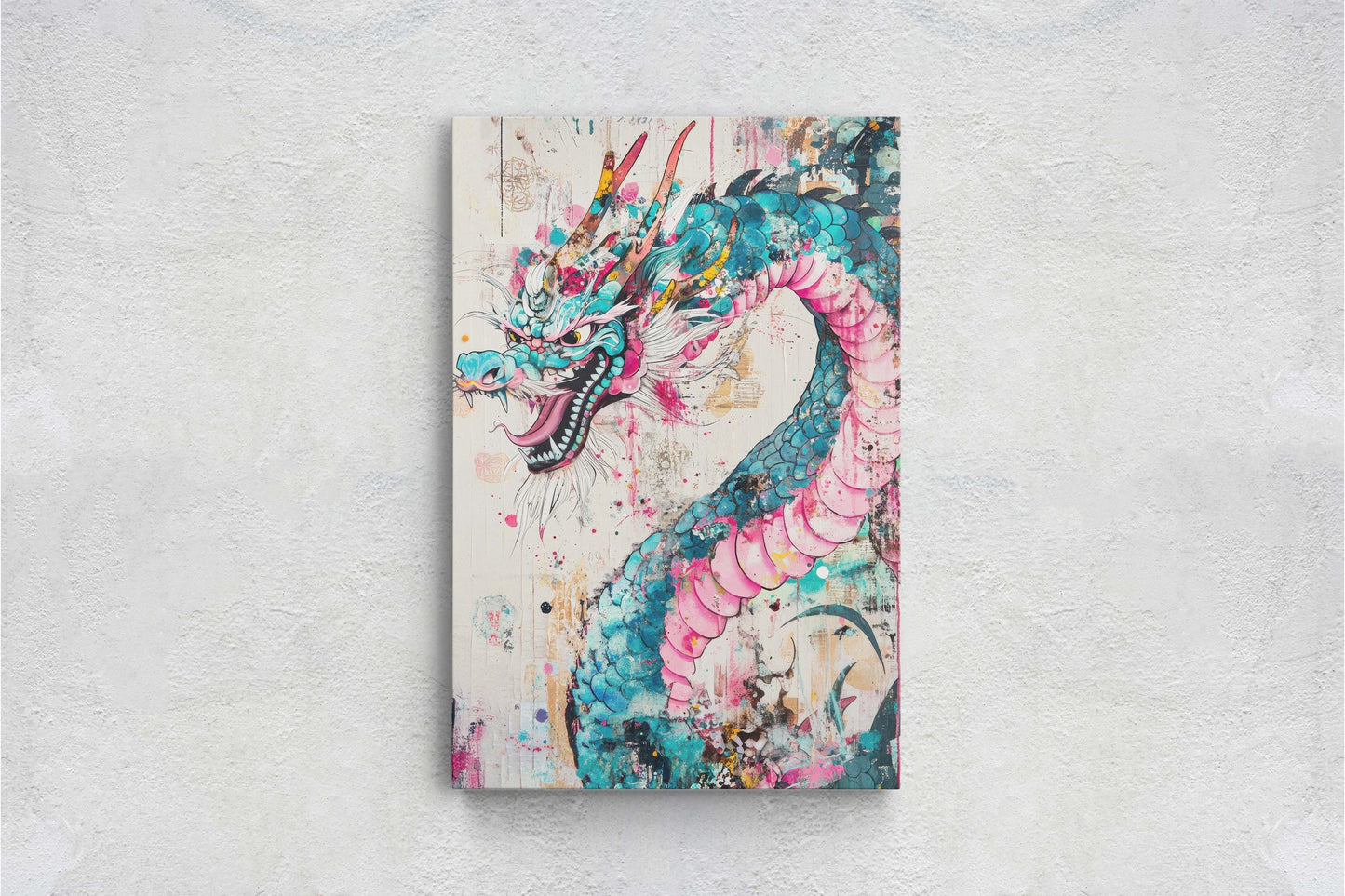 Japanese Dragon, ukiyo-e Print, Japanese Art, Vintage Retro