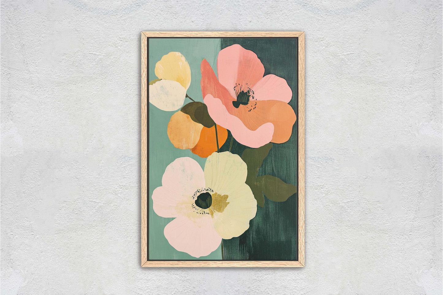 Contemporary Flowers, Floral Print, Botanical Art