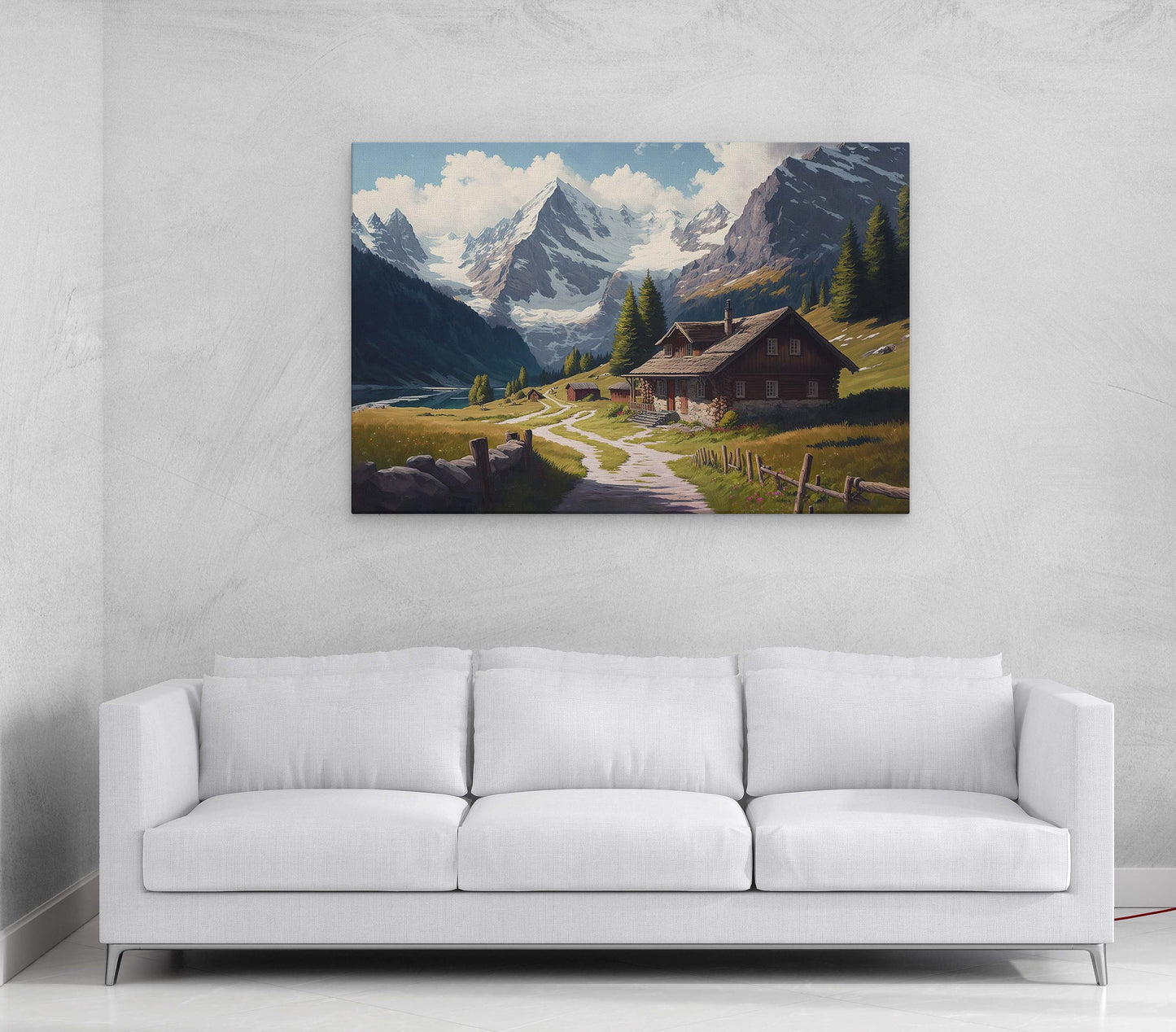 Swiss Alps Canvas Art Ready To Hang