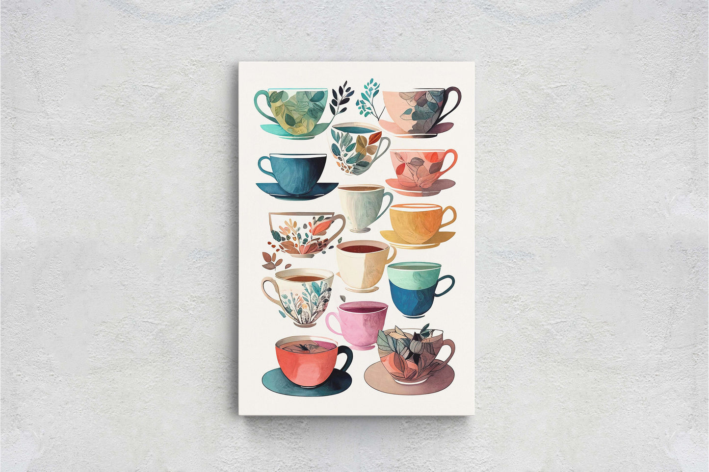 Mug Art, Coffee Mugs, Tea Cups, Kitchen Decor, Cafe Art, Barista Decor, Coffee House, Dining Room, Latte, Espresso, Large Print