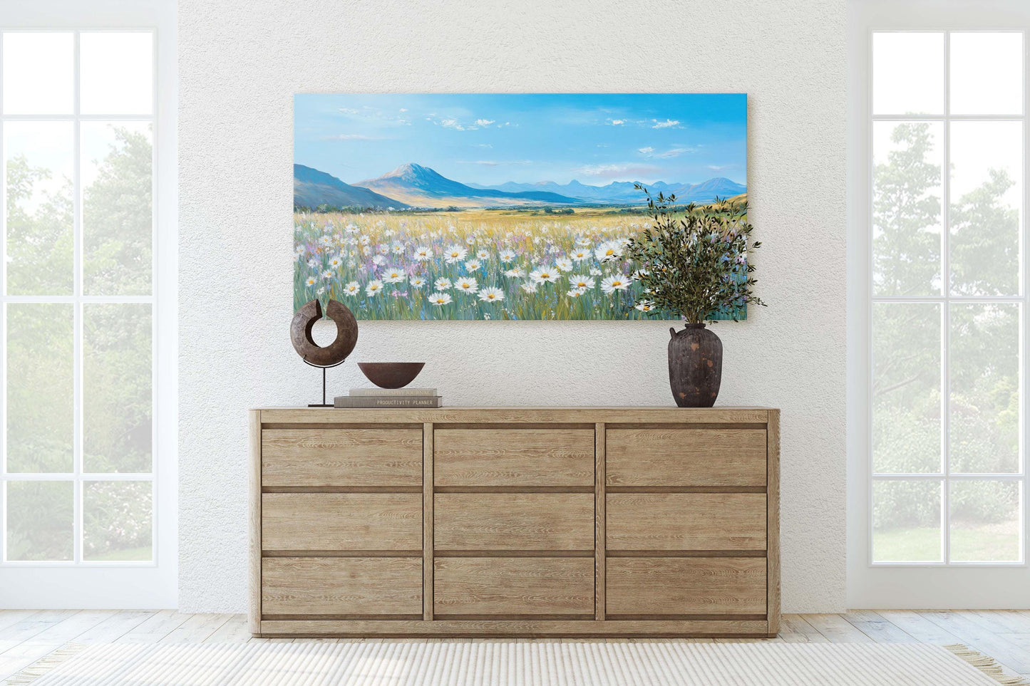 Daisy WIldflowers, Lily Flowers, Mountain Landscape