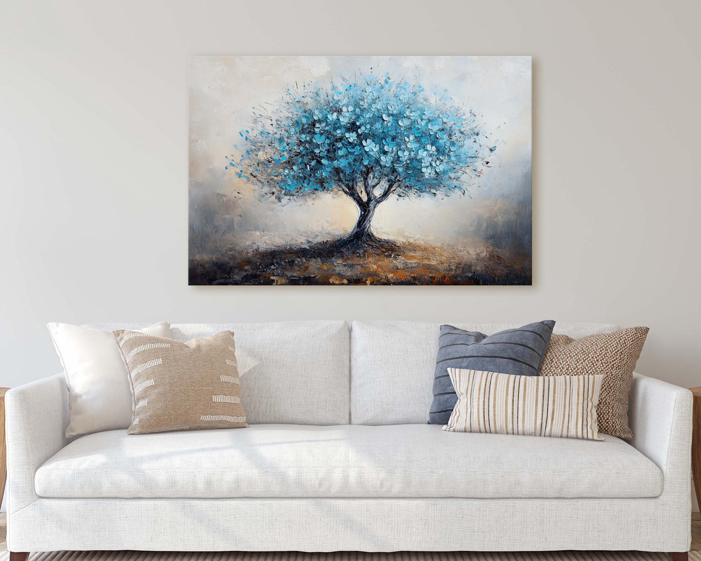 Blue Japanese Blossom, Cherry Blossom, Maple Blossom, Fantasy Art