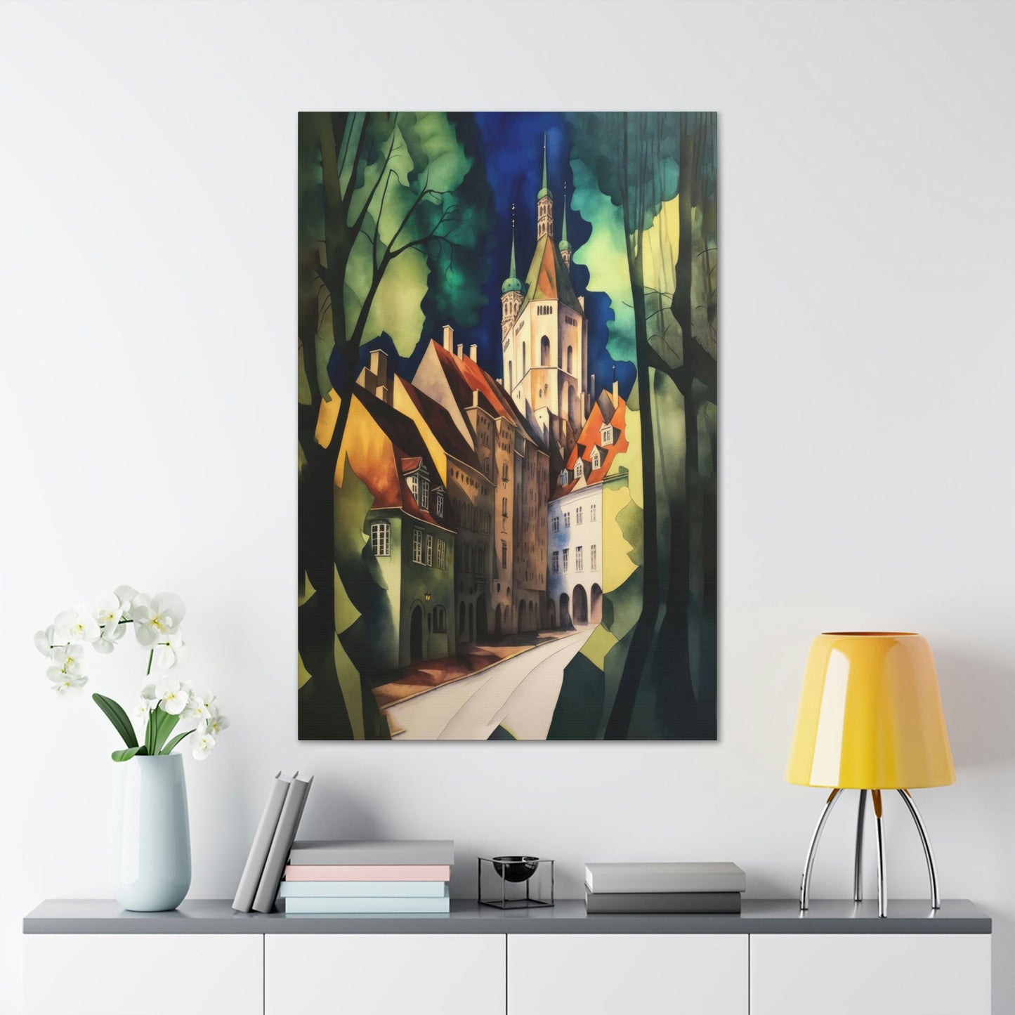 Prague Portrait Canvas Ready To Hang Large Print, Eurpoean, German