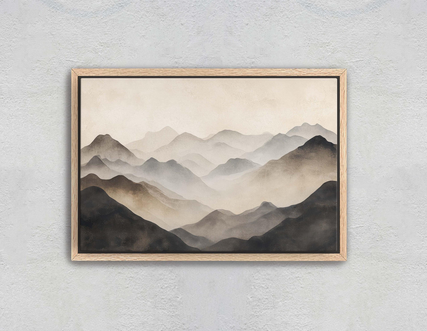 Foggy Mountain Art, Misty Mountains, Nature Painting
