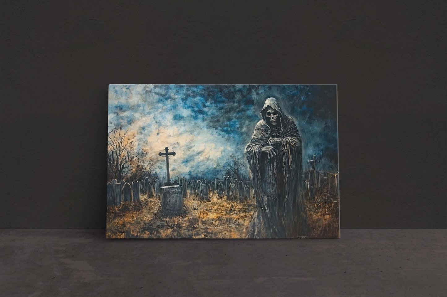 Grim Reaper, Death Cemetery, Graves Night, Creepy Art, Gothic Halloween, Dark Academia, Dark Arts