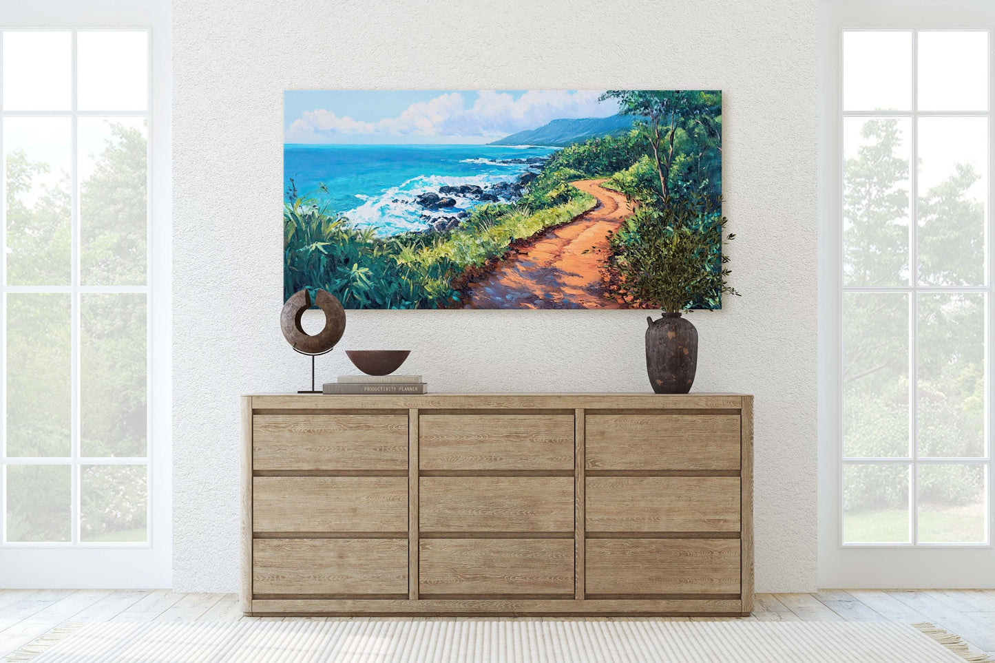 Road to Hana, Maui Hawaii Art, Beach Painting, Scenic Drive