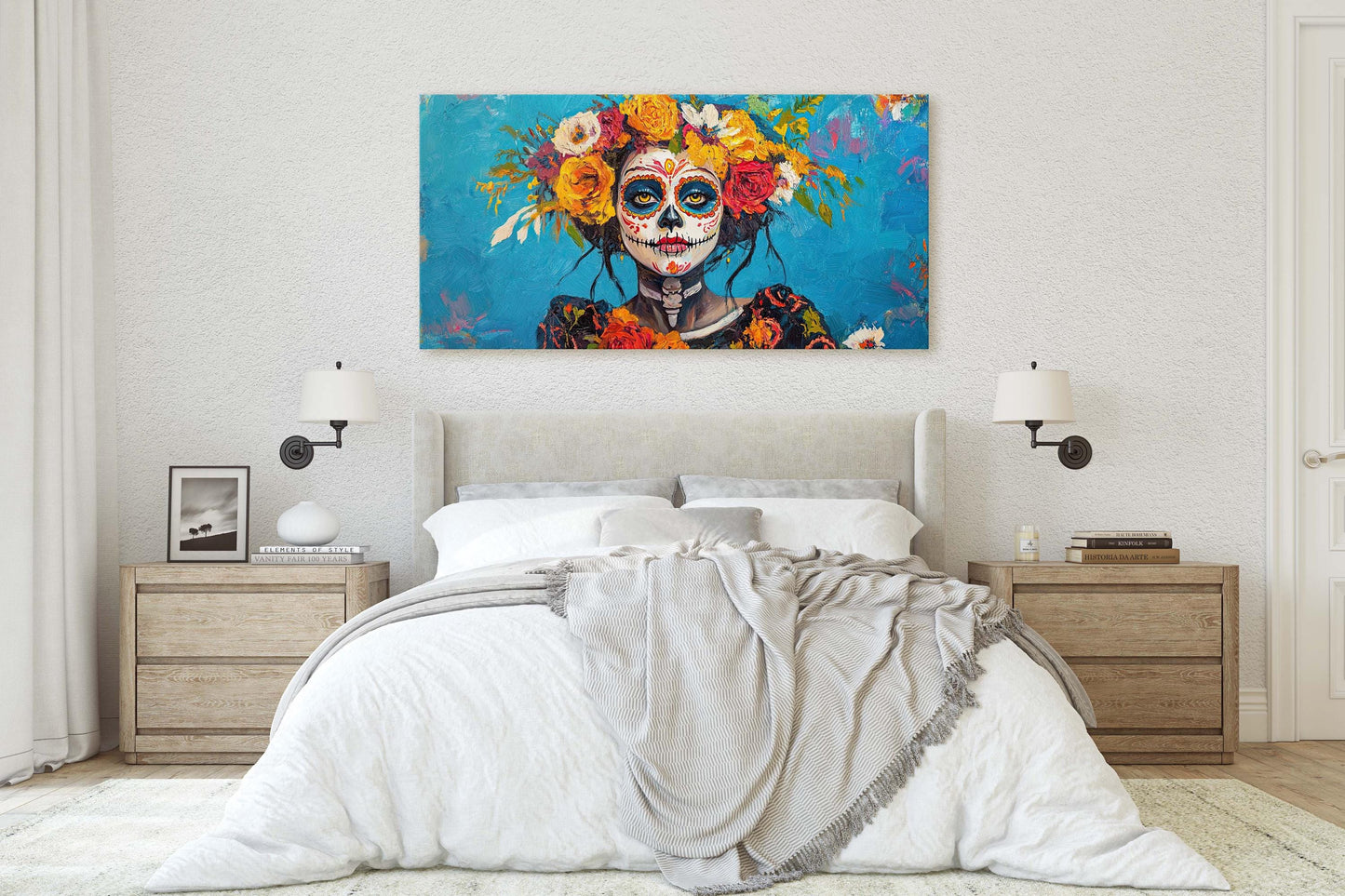 Day of the Dead, Mexican Art, Skeleton, Maximalist Print