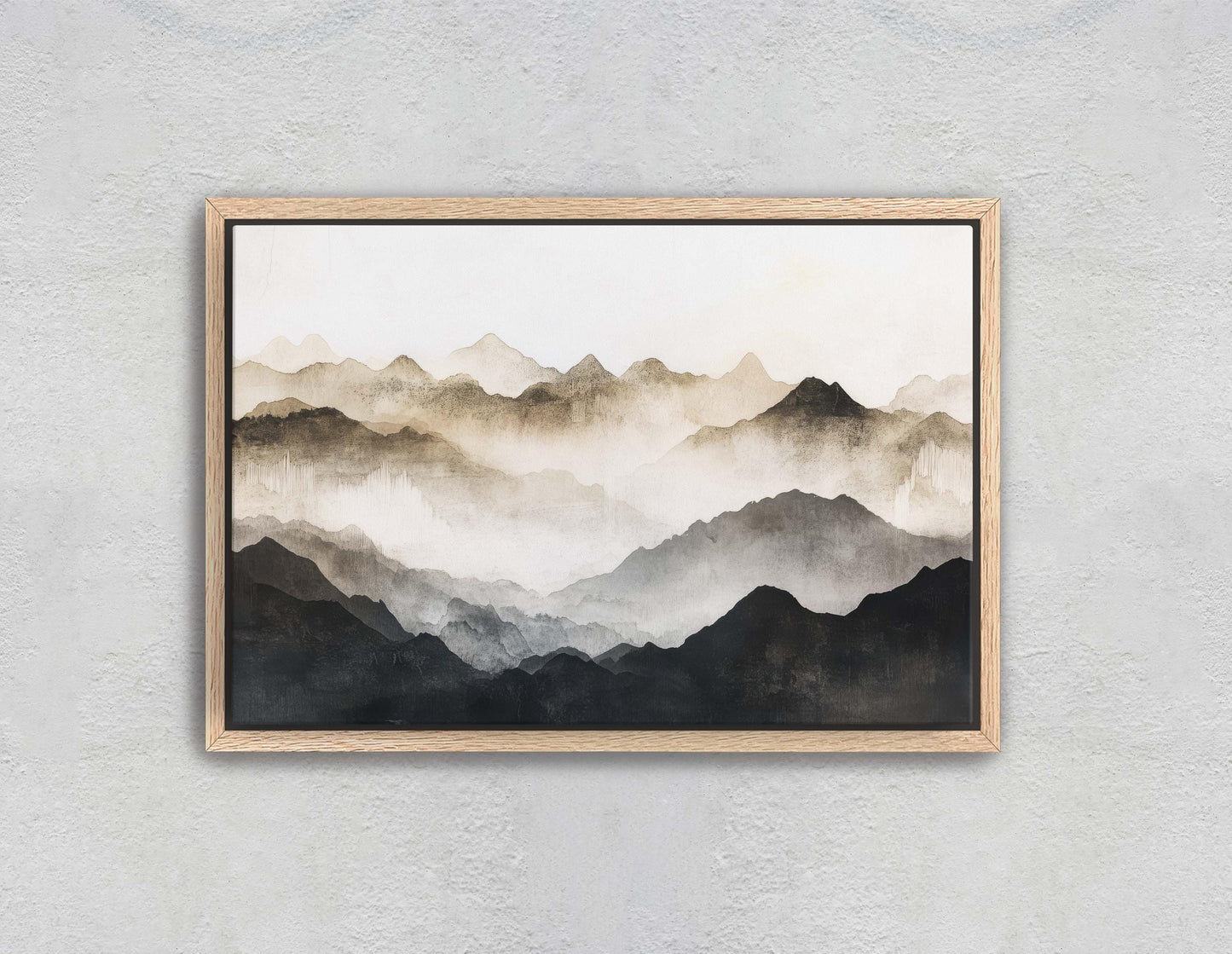 Foggy Mountain Art, Misty Mountains, Nature Painting