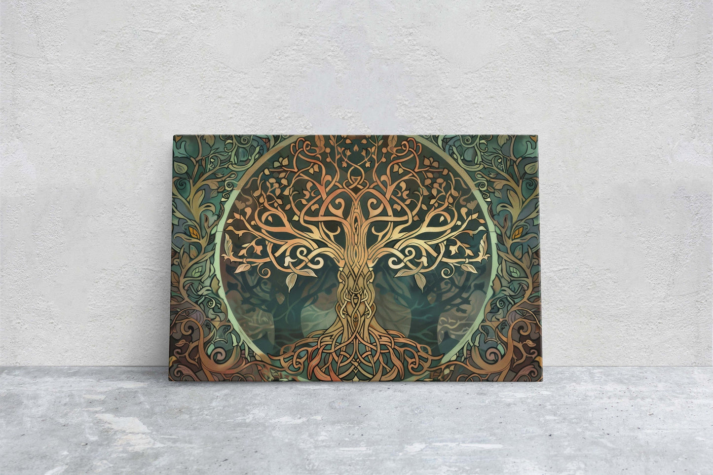 Tree of Life, Yggdrasil Painting, Norse Mythology, Celtic Art, Symbolic Artwork, Nature Decor, Abstract Nature, Large Print