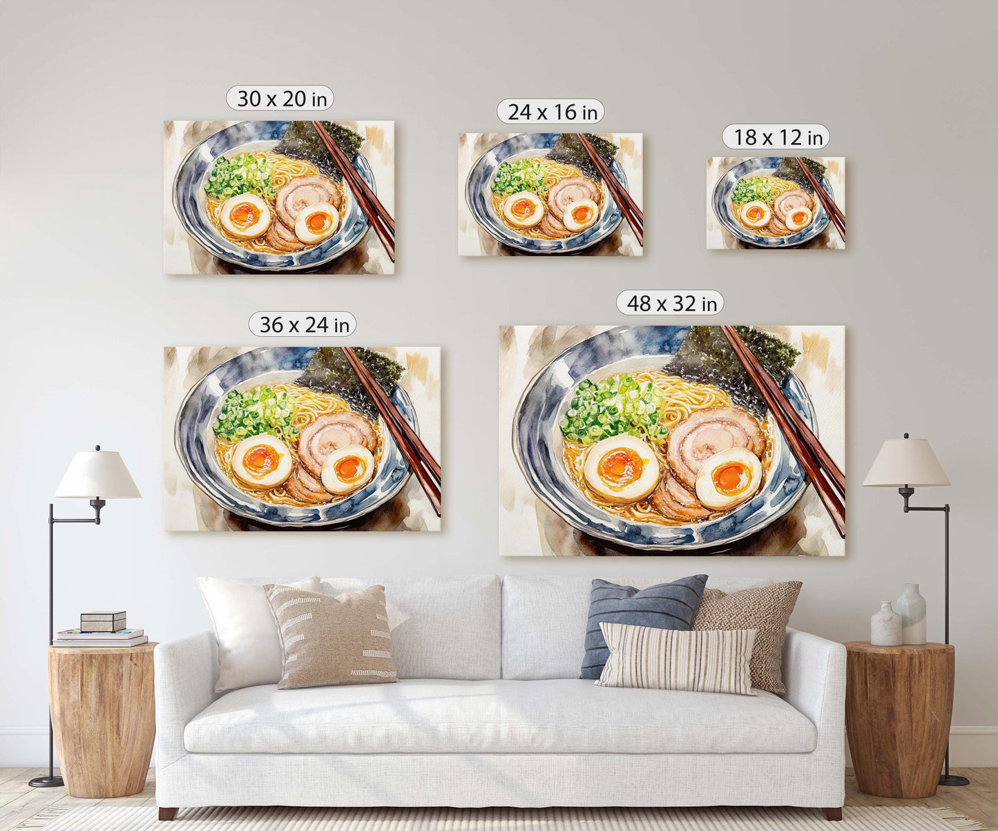 Ramen Print, Japan Art, Food Print, Kitchen Art