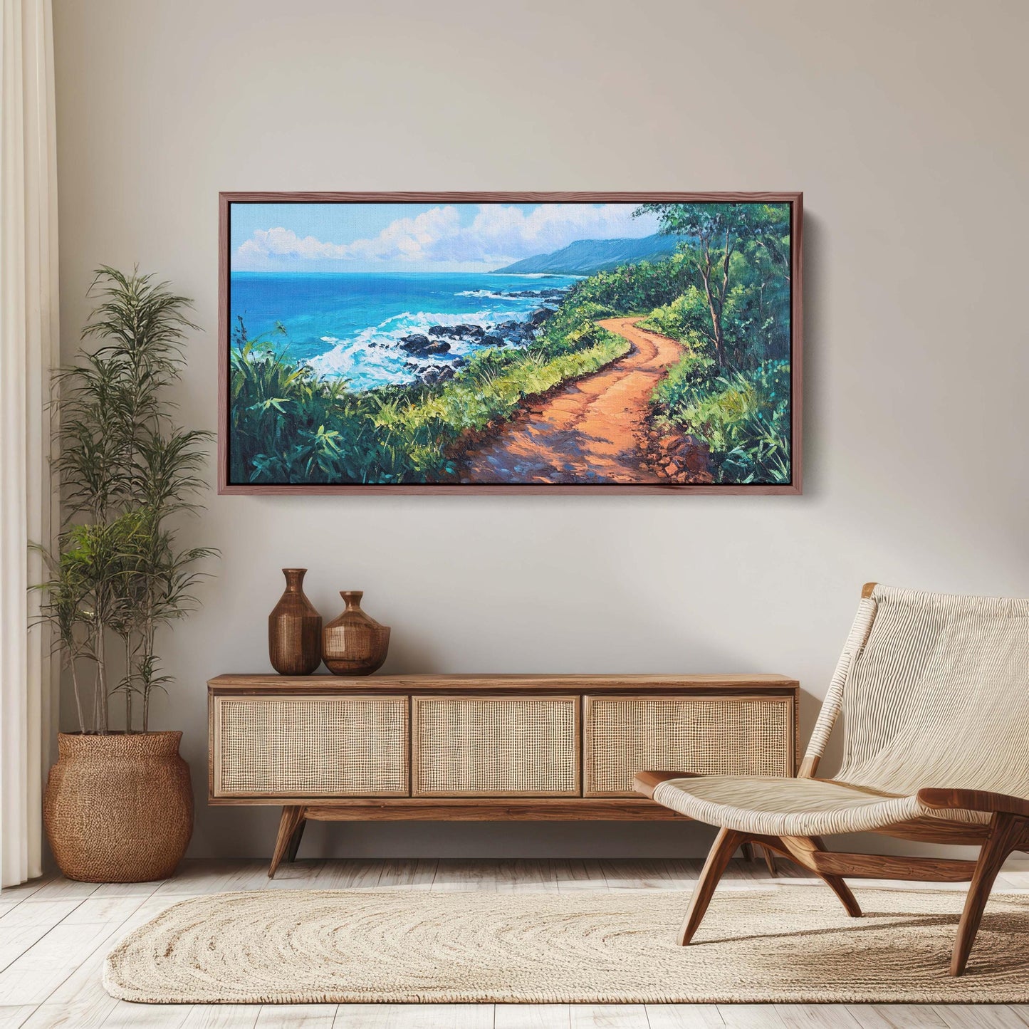 Road to Hana, Maui Hawaii Art, Beach Painting, Scenic Drive
