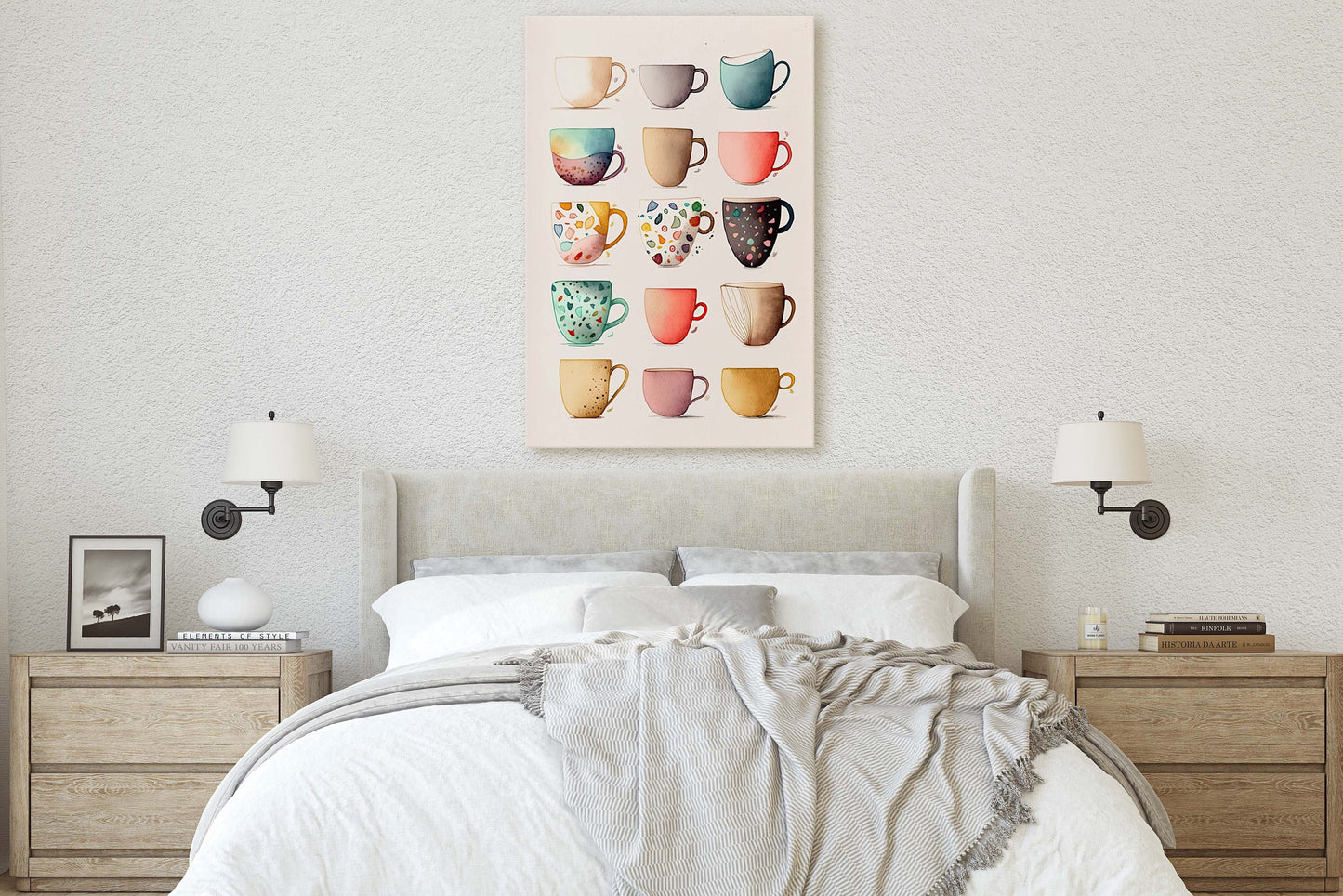 Mug Art, Coffee Mugs, Tea Cups, Kitchen Decor, Cafe Art, Barista Decor, Coffee House, Dining Room, Latte, Espresso, Large Print