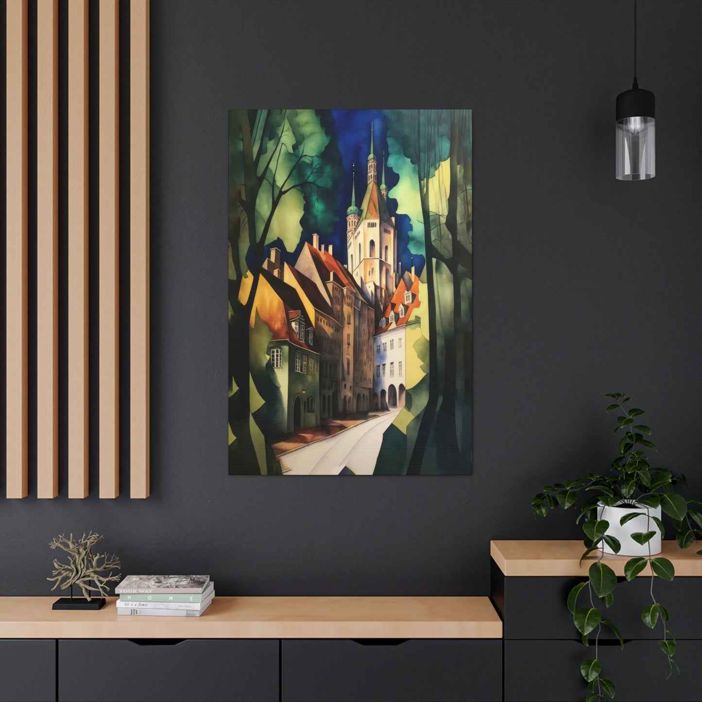 Prague Portrait Canvas Ready To Hang Large Print, Eurpoean, German
