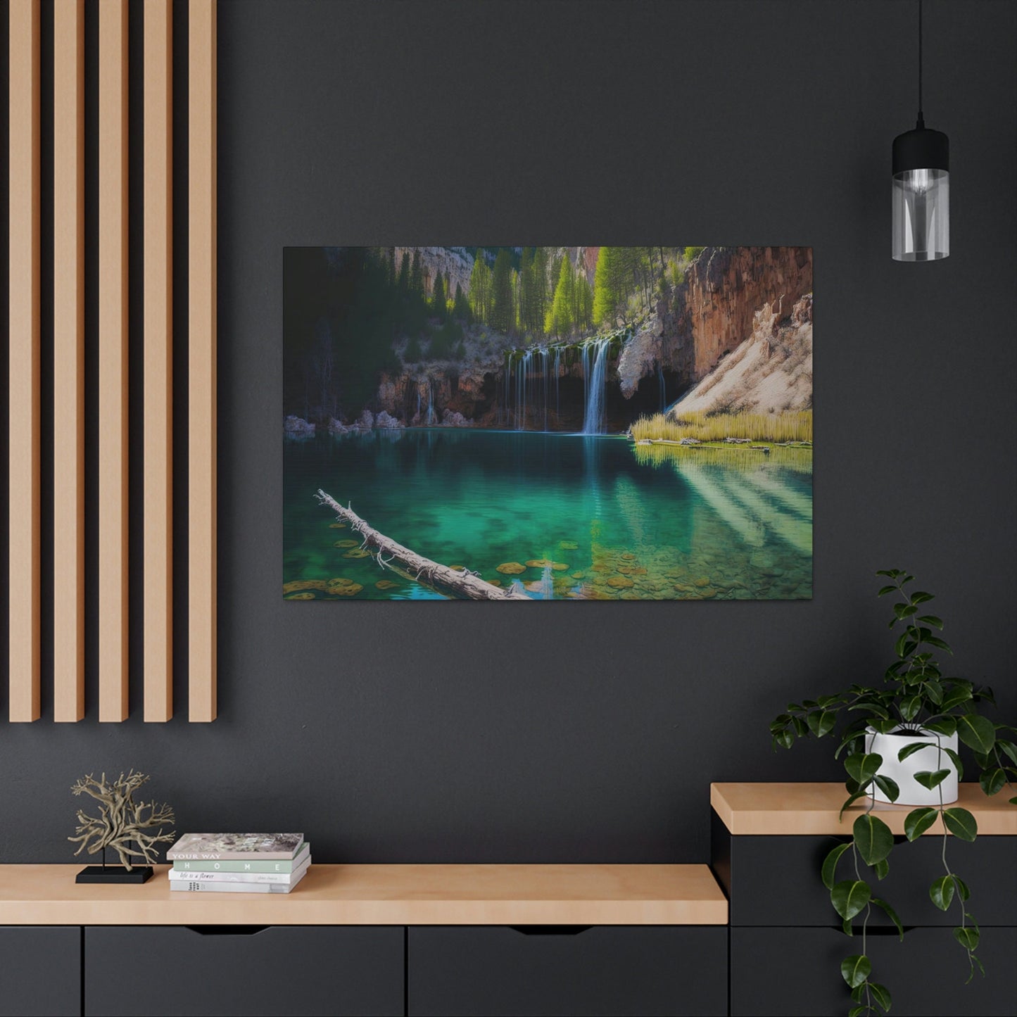 Hanging Lakes Colorado Canvas Art Ready To Hang Large Print, Oil Painting, Landscape