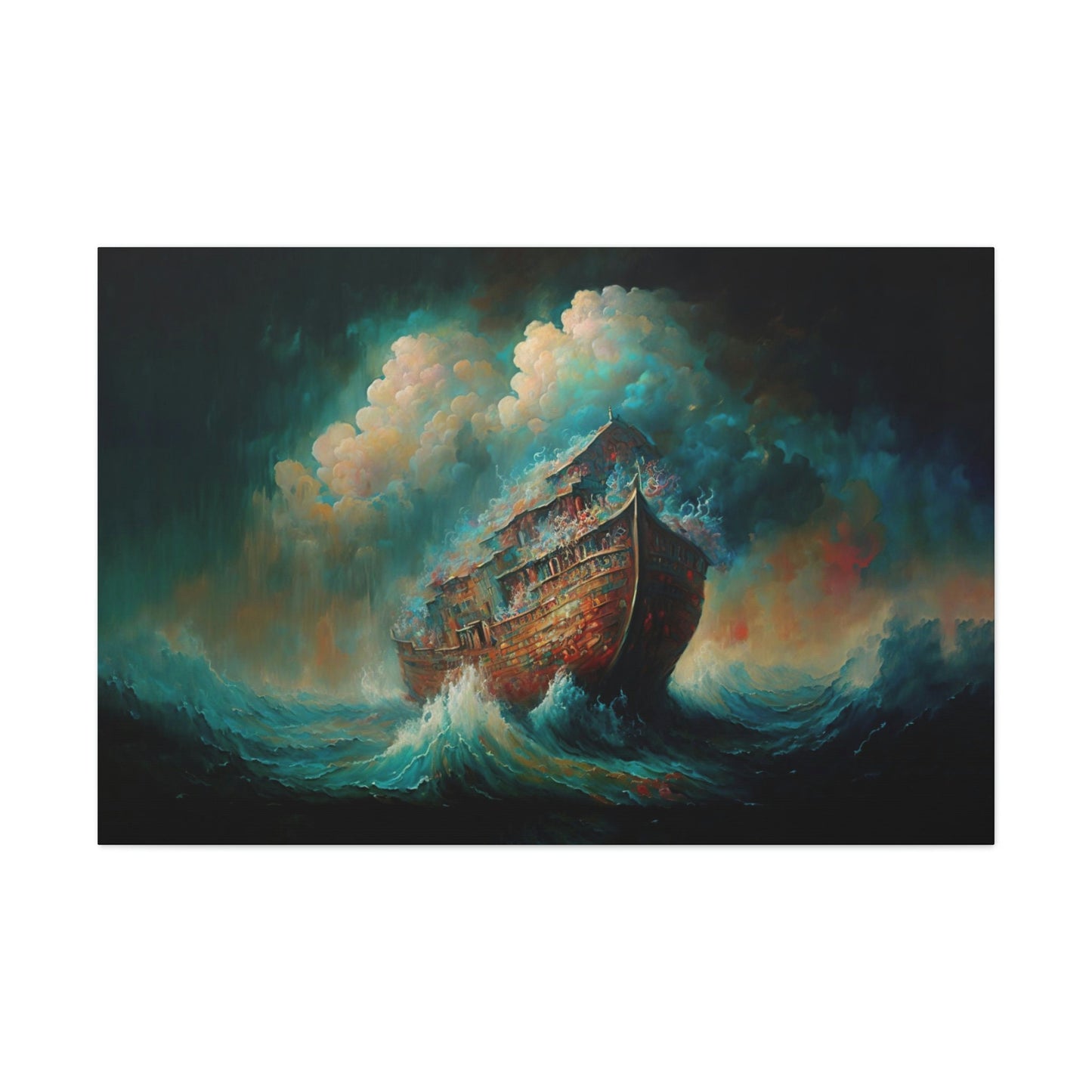 Noahs Ark Canvas Art Ready To Hang | Oil Painting | Expressionism