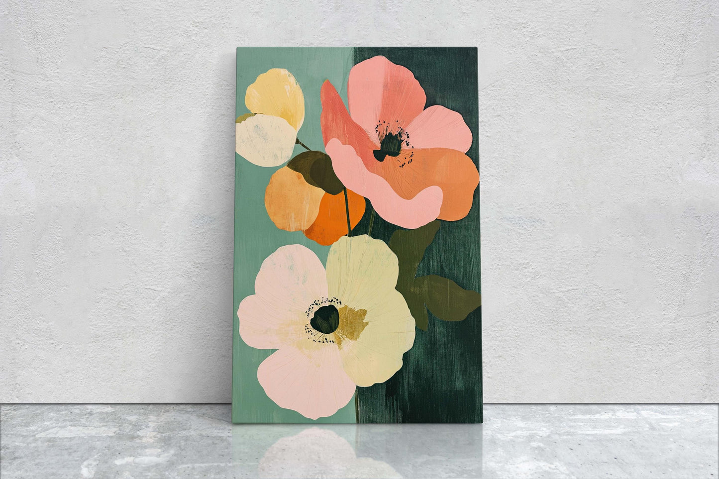 Contemporary Flowers, Floral Print, Botanical Art