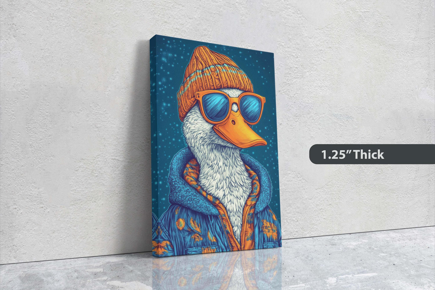 Hipster Duck, Pop Art, Modern Decor, Street Art, Framed Print, Animal Art, Unique Art, Animal Sunglasses, Kids Room, Boys Room