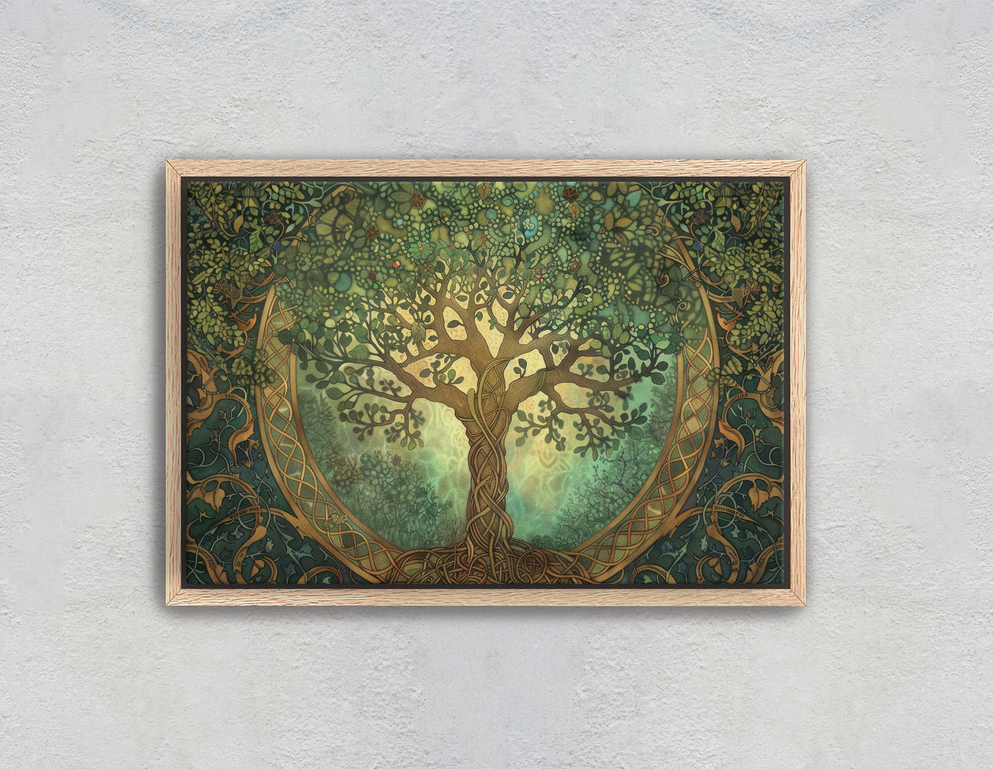 Tree of Life, Celtic Art, Yggdrasil Painting, Norse Mythology, Symbolic Artwork, Nature Decor, Abstract Nature, Large Print