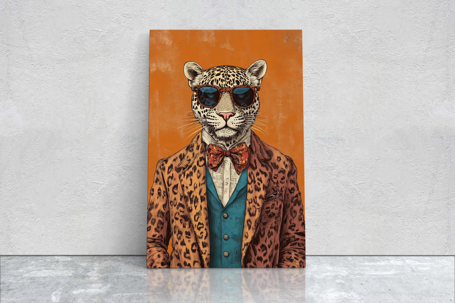 Hipster Leopard, Hipster Cheetah, Modern Art, Animal Print