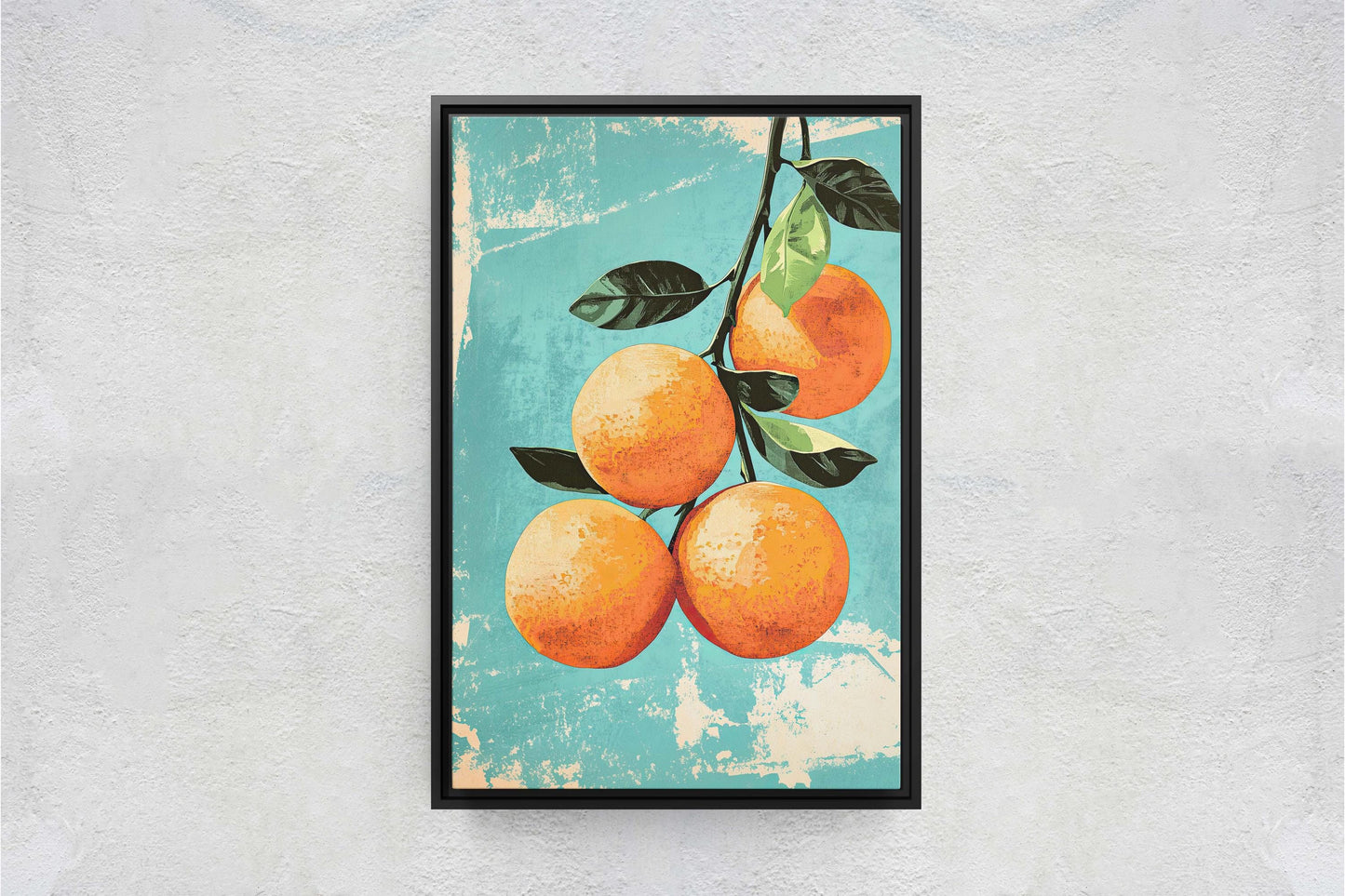 Vintage Oranges, Orange Still Life, Retro Food, Fruit Art