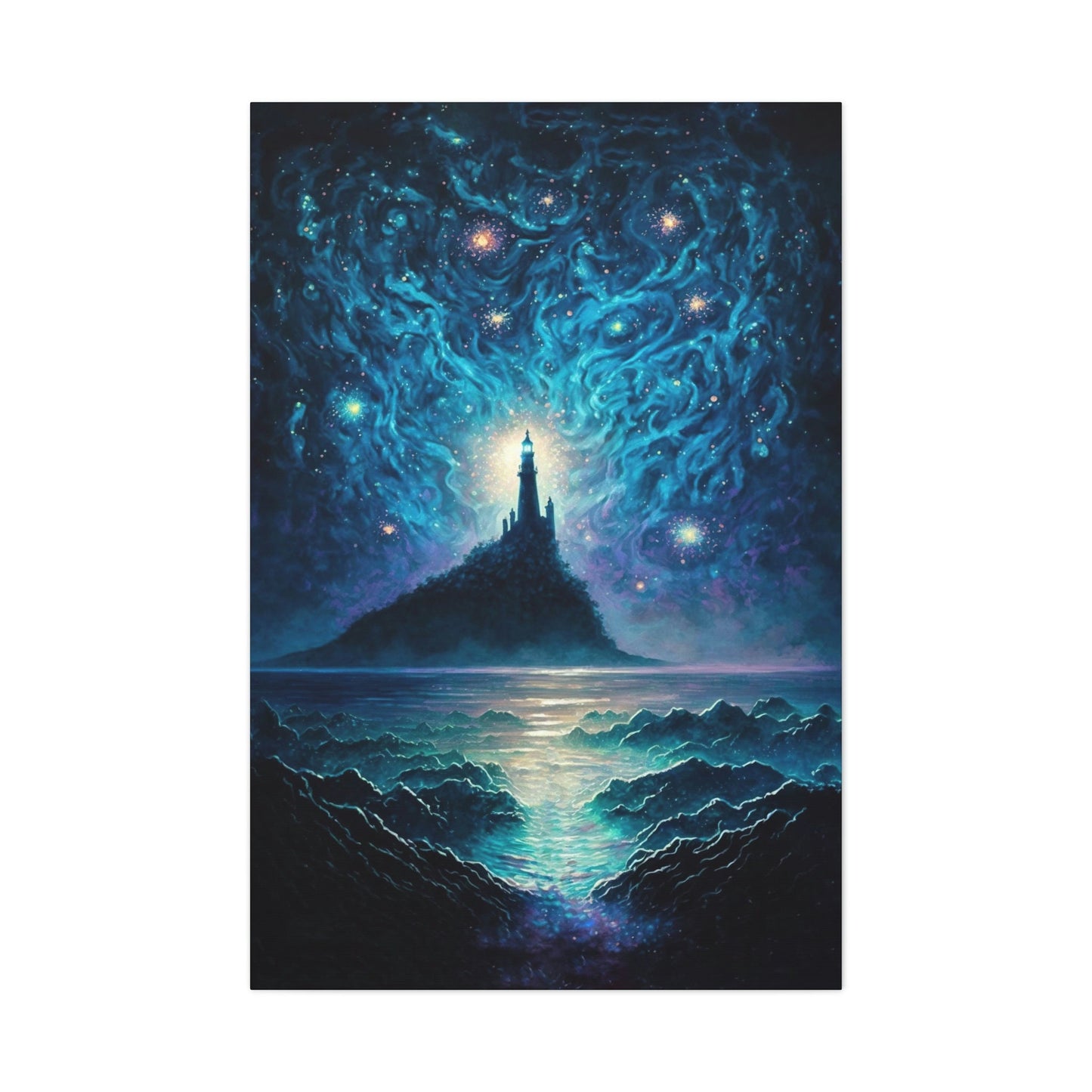 Mystical Lighthouse Canvas Art Ready To Hang