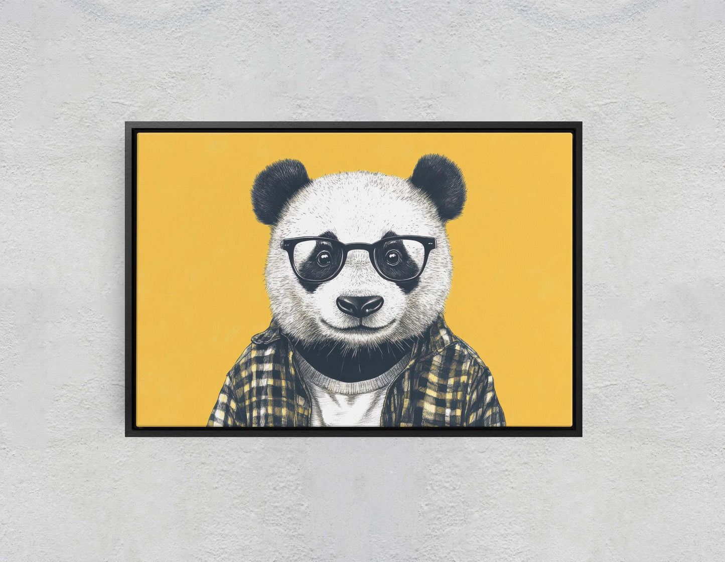 Hipster Panda, Pop Art, Modern Decor, Street Art, Animal Art, Unique Art, Kids Room, Boys Room, Girls Room