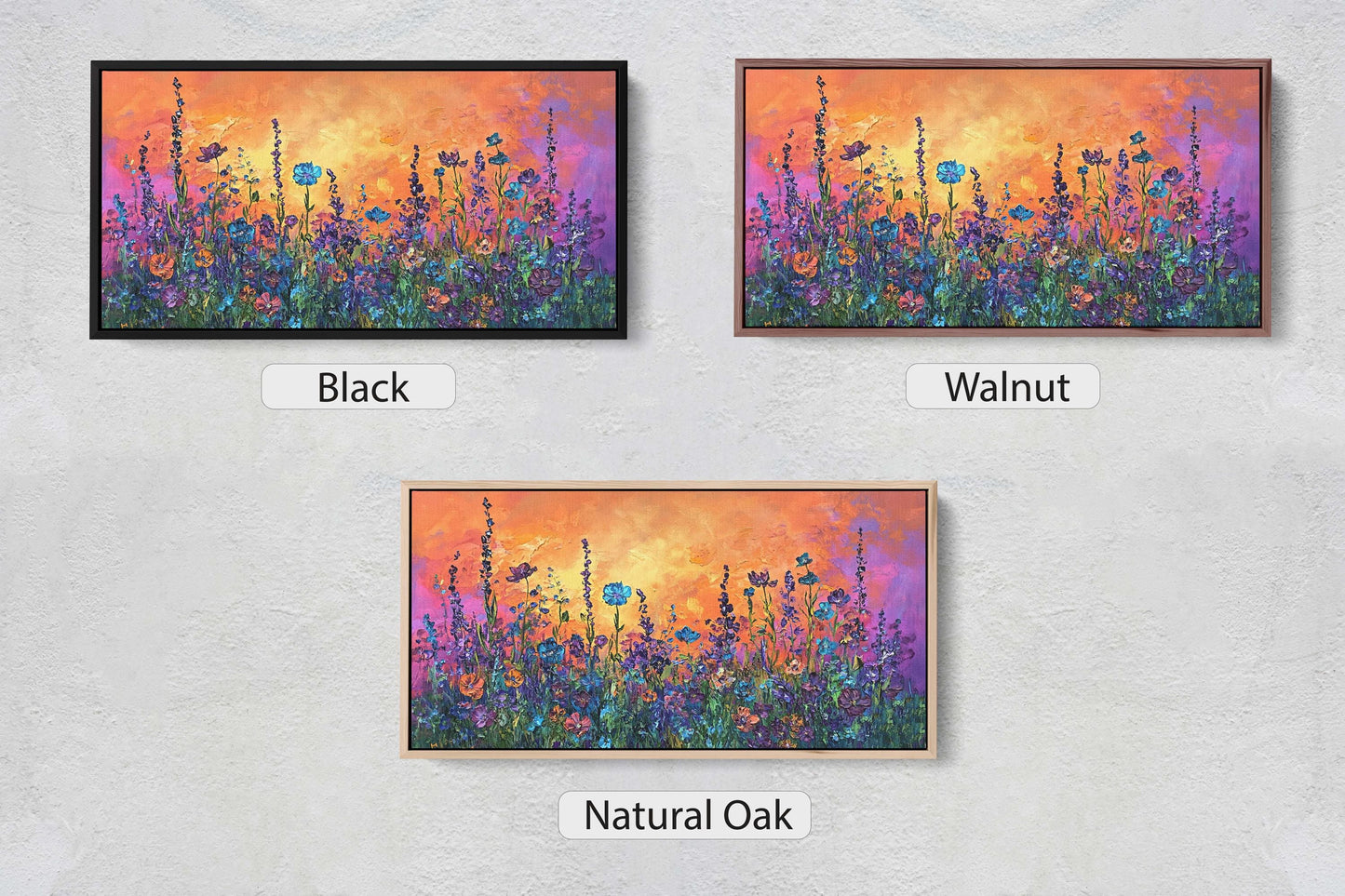 Vivid Wildflowers, Flower Painting, Statement Piece