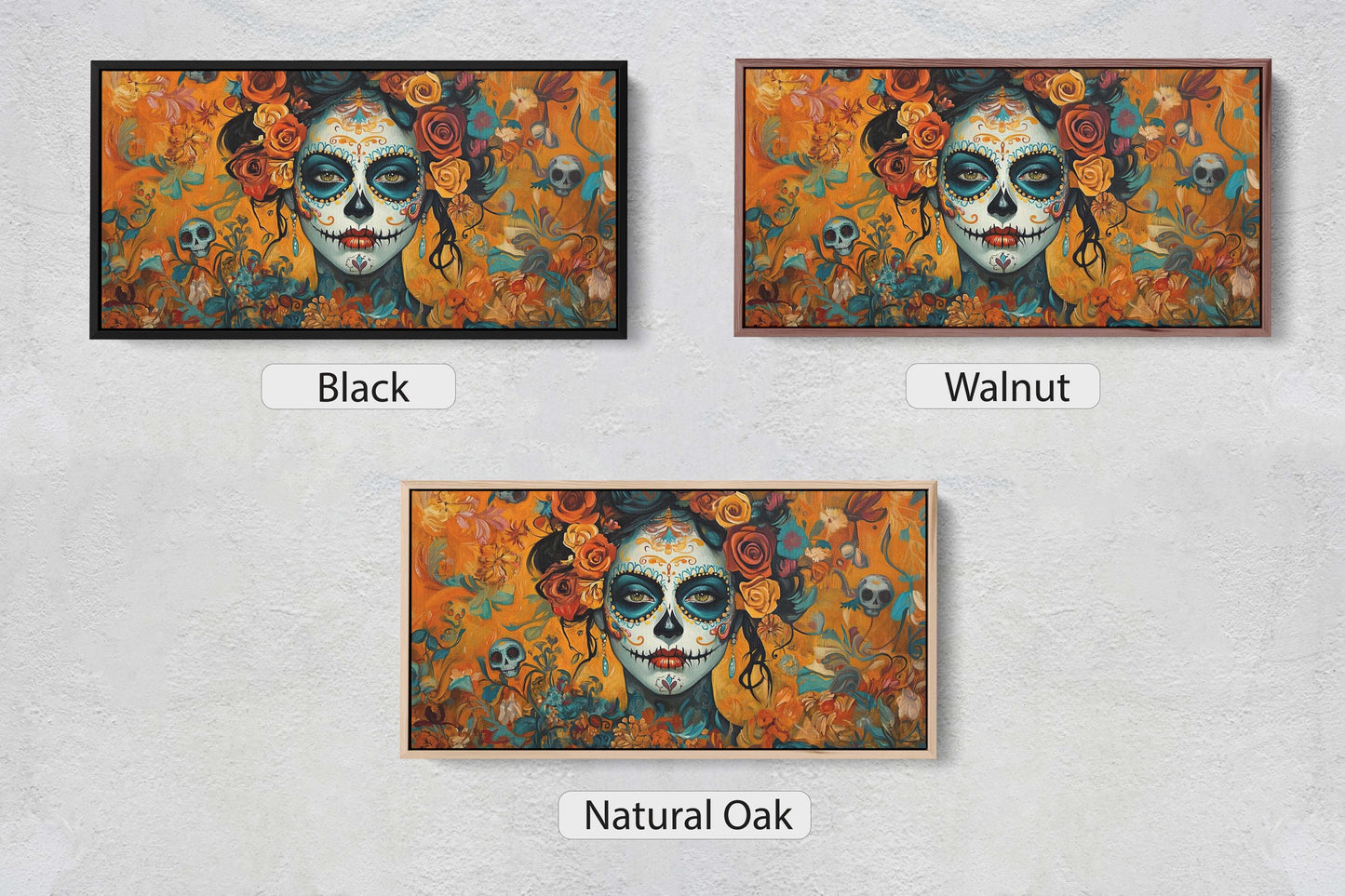 Day of the Dead, Mexican Art, Skeleton, Maximalist Print