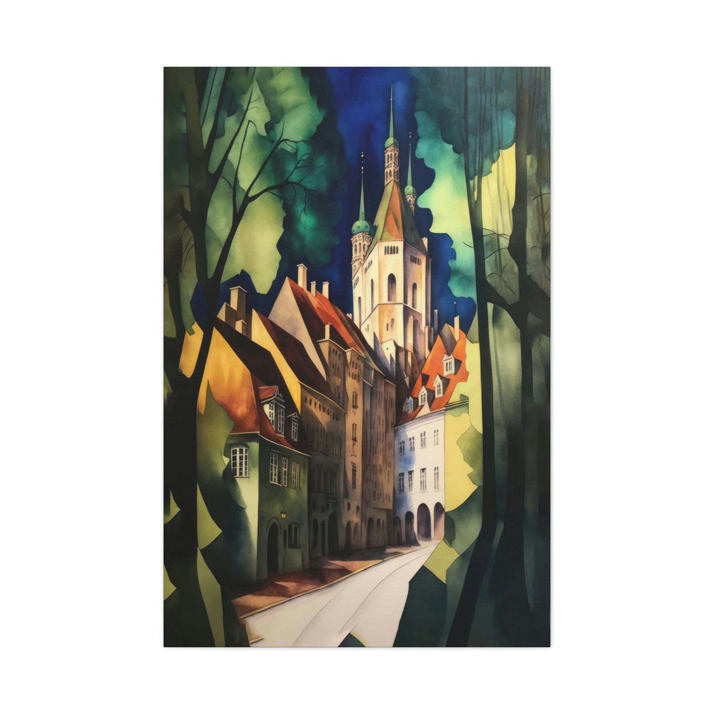 Prague Portrait Canvas Ready To Hang Large Print, Eurpoean, German
