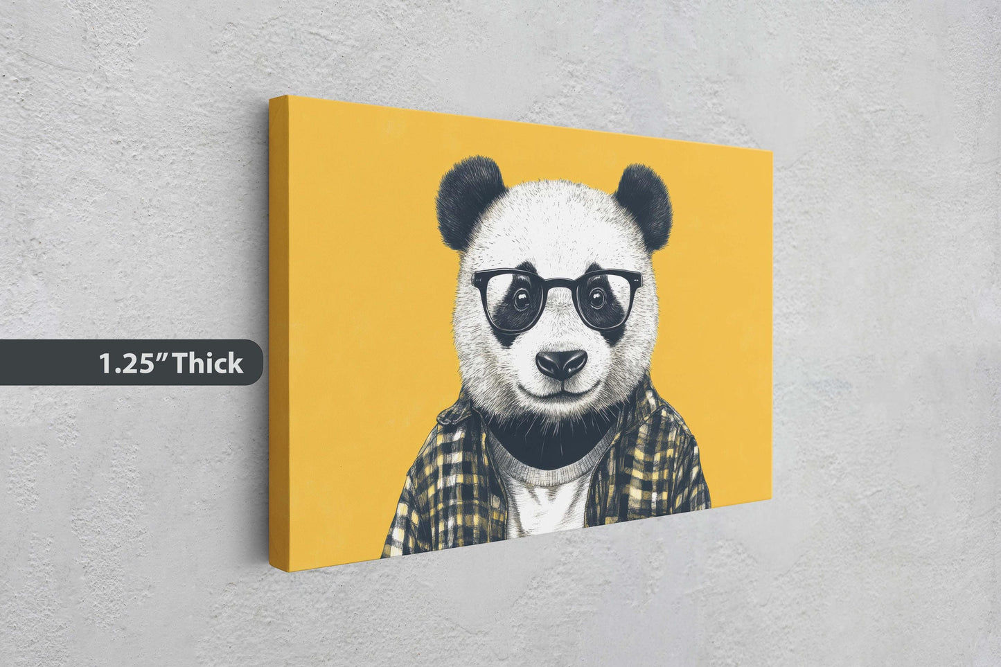 Hipster Panda, Pop Art, Modern Decor, Street Art, Animal Art, Unique Art, Kids Room, Boys Room, Girls Room