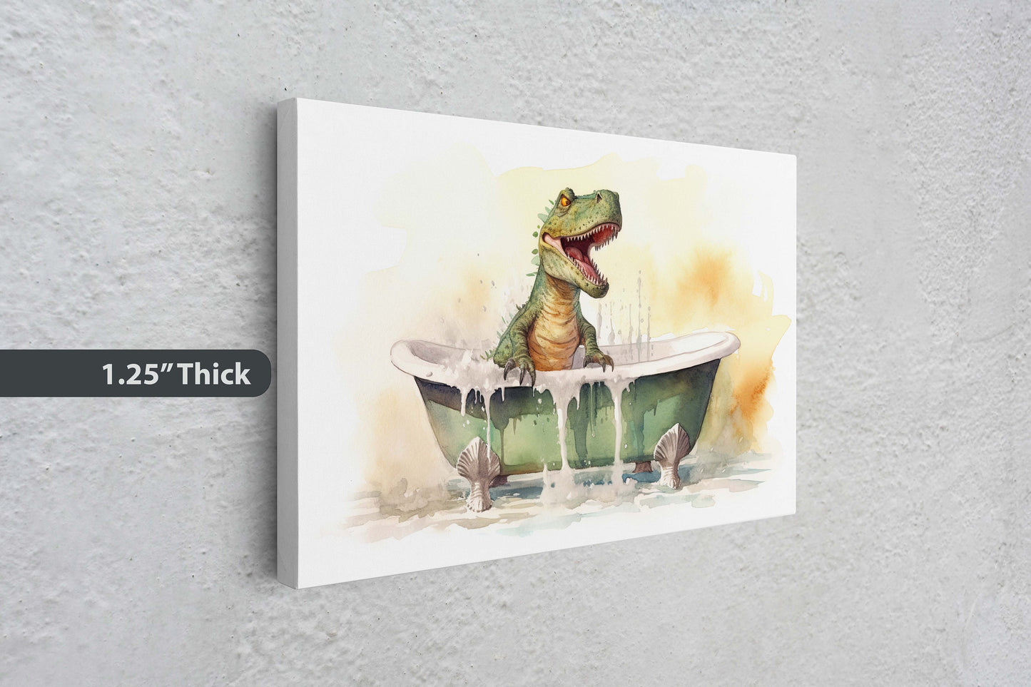 T-Rex Bathtub, Tyrannosaurus rex, Kids Bathroom, Bath time decor, Powder room, Dino Lover, Dinosaur Print, Toddler Art, Fun art