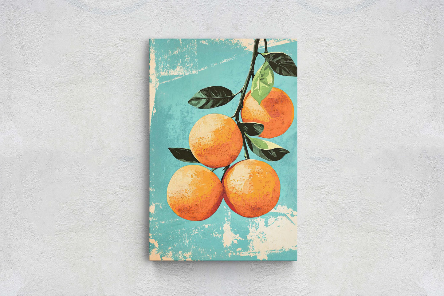 Vintage Oranges, Orange Still Life, Retro Food, Fruit Art