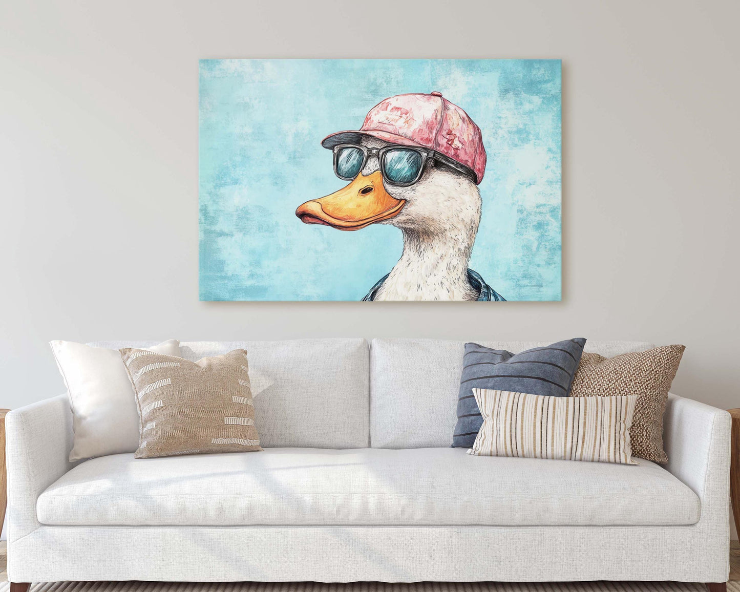 Hipster Duck, Pop Art, Modern Decor, Street Art, Animal Art, Unique Art, Kids Room, Boys Room, Girls Room