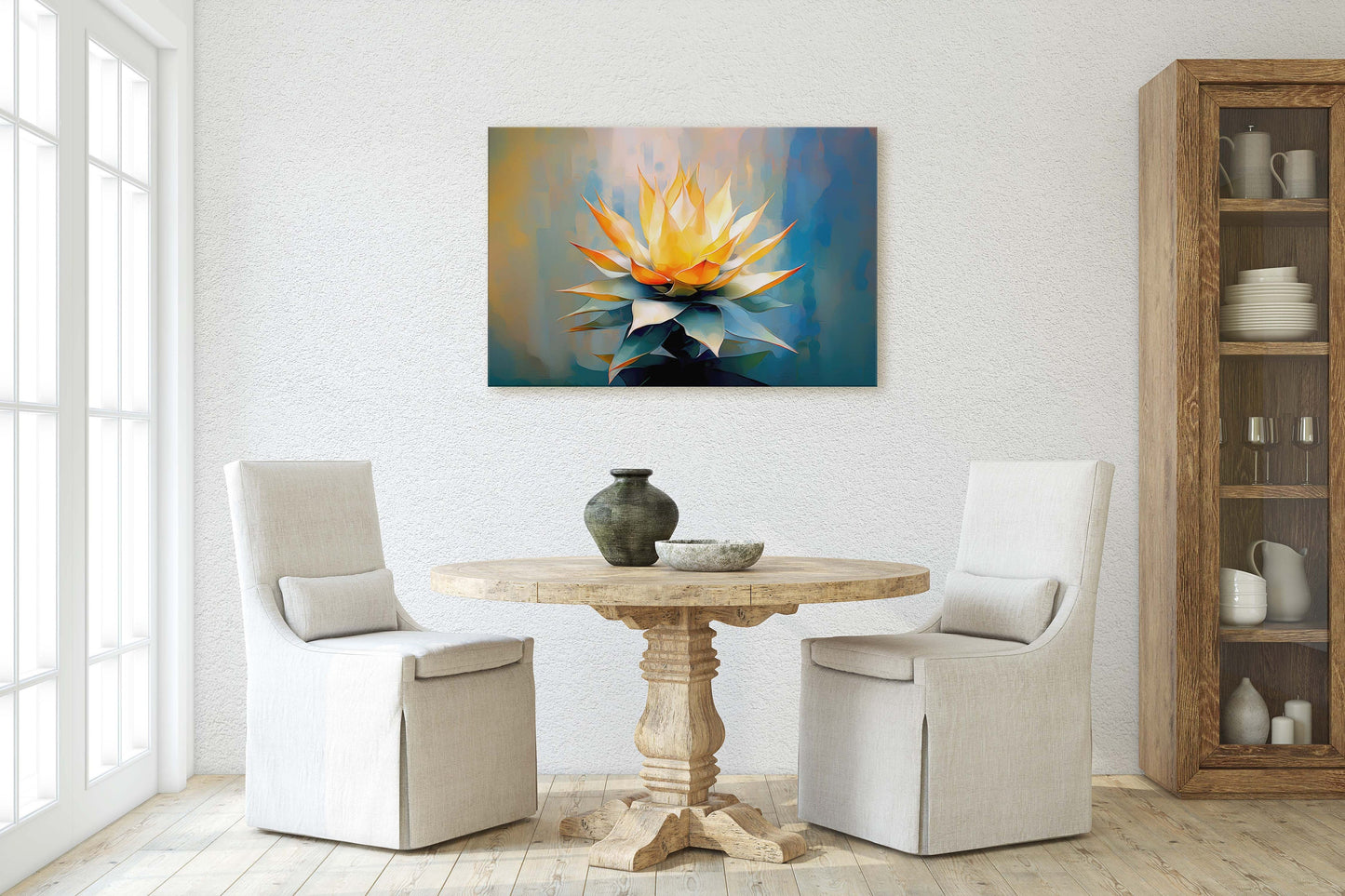 Agave Art, Succulent Canvas, Cactus Painting, Botanical Painting, Large Print, Ready to Hang, Nature Painting, Flower Decor, Gift For Home
