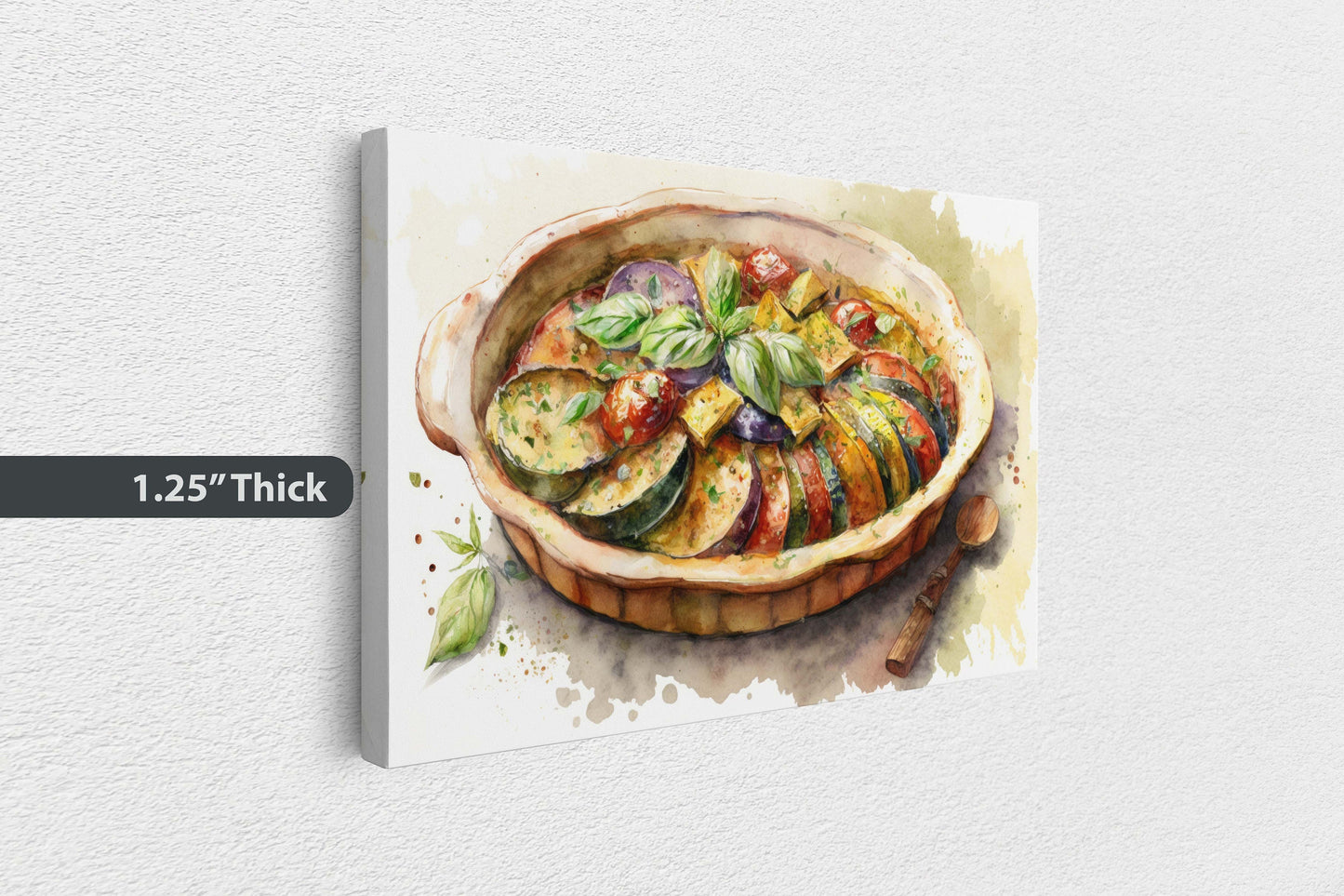 Ratatouille, Ready To Hang, Large Print, Watercolor Painting, Dining Room, Kitchen Art, Restaurant Art, Italian Food