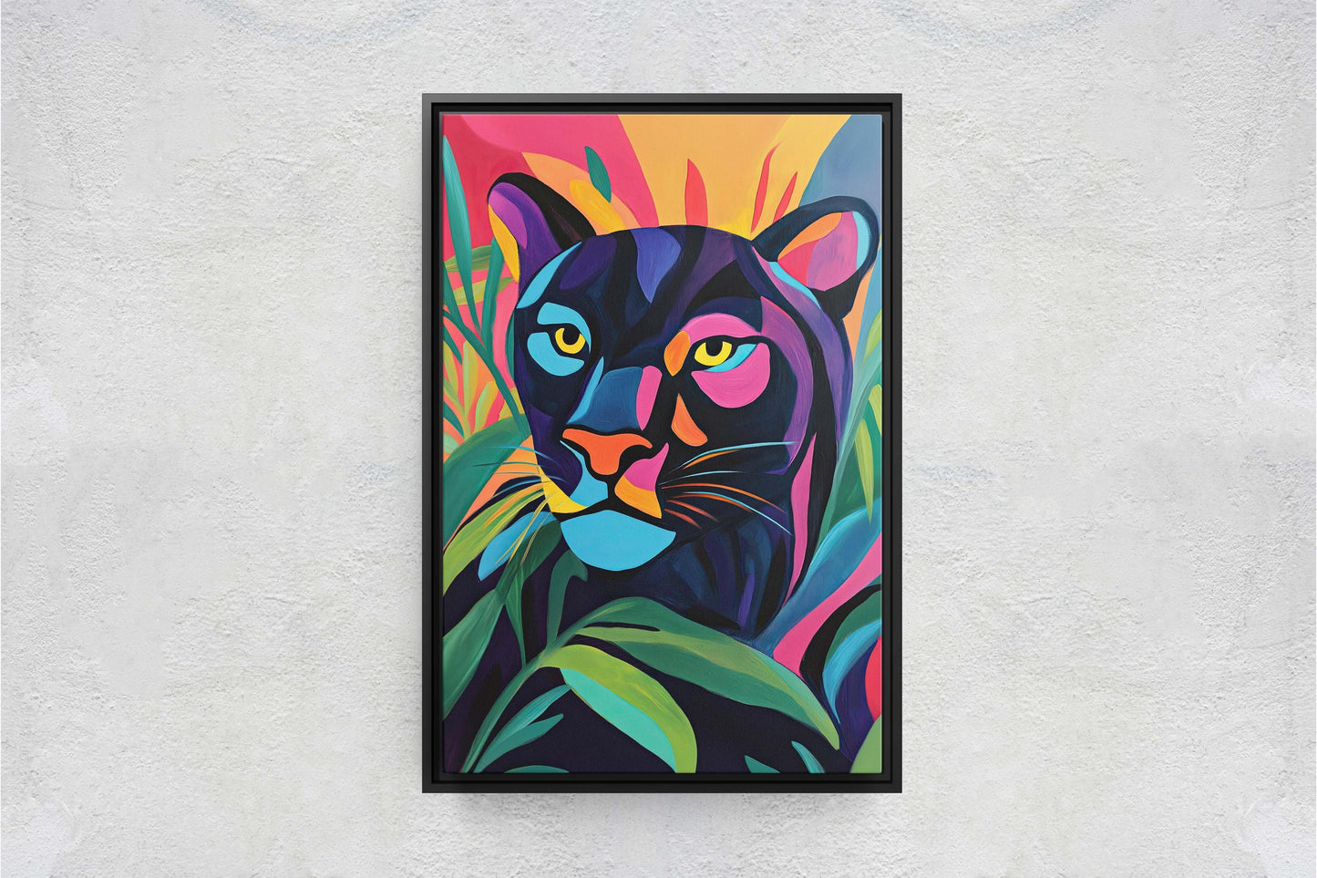 Abstract Panther Art, Modern Panther, Matisse Inspired, Pop Art