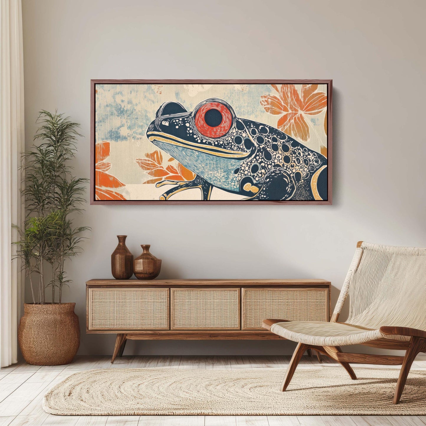 Abstract Frog Art, Scandinavian Print, Contemporary Art