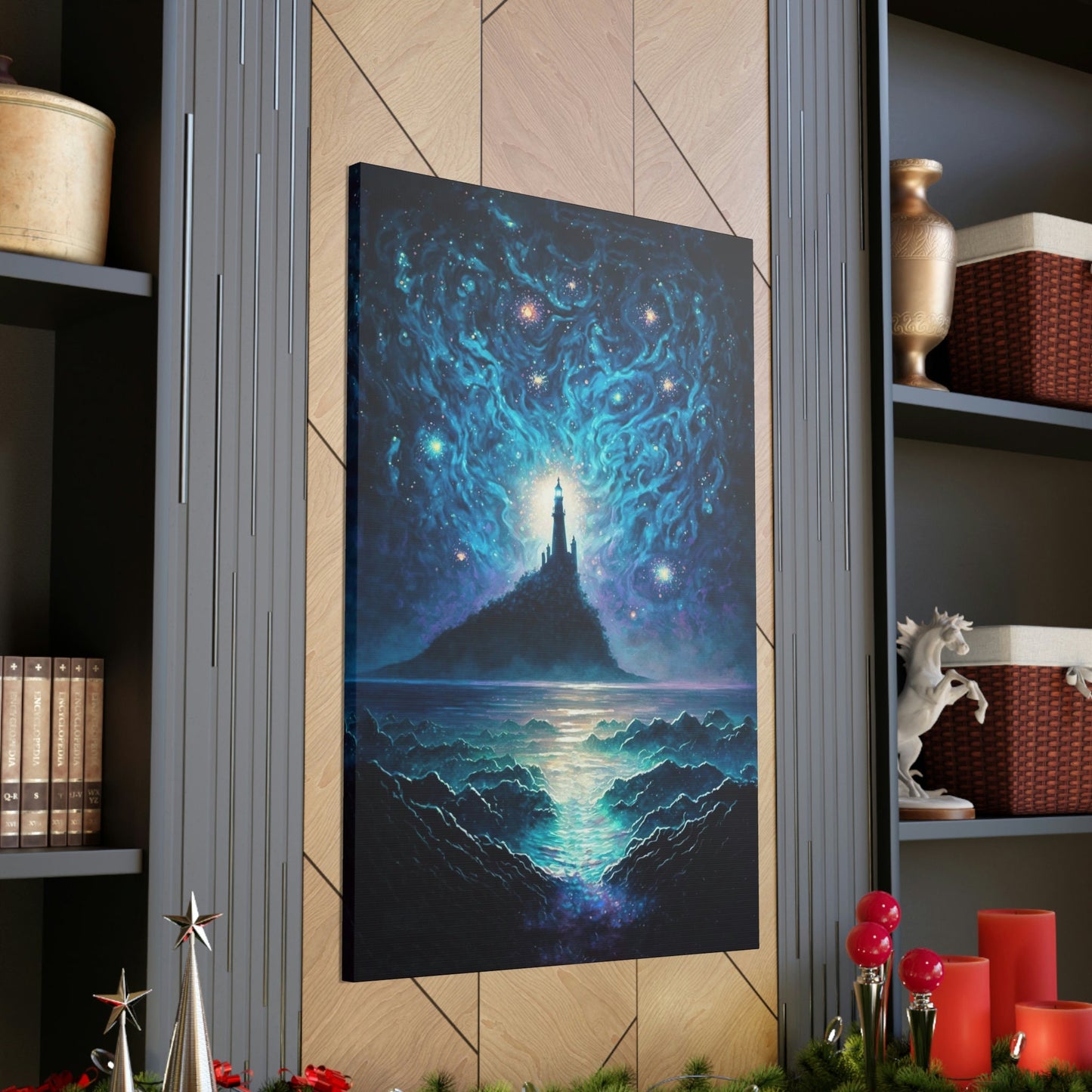 Mystical Lighthouse Canvas Art Ready To Hang