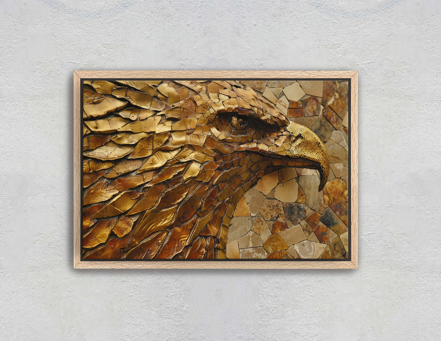 Gold Eagle, Stone Eagle, Bald Eagle, Abstract Gold, Americana, American Art, Patriotic, Framed Canvas, Large Art print,