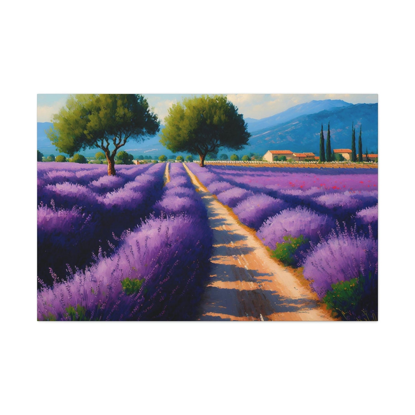 Lavender Field Landscape Canvas Art