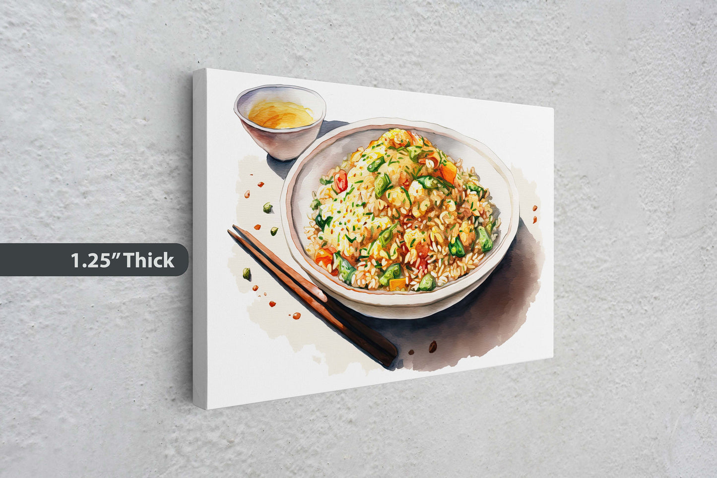 Fried Rice Watercolor, Chinese Food, Restaurant Art, Asian Cuisine, Dining Room, Kitchen Decor, Food Art, Stir Fry