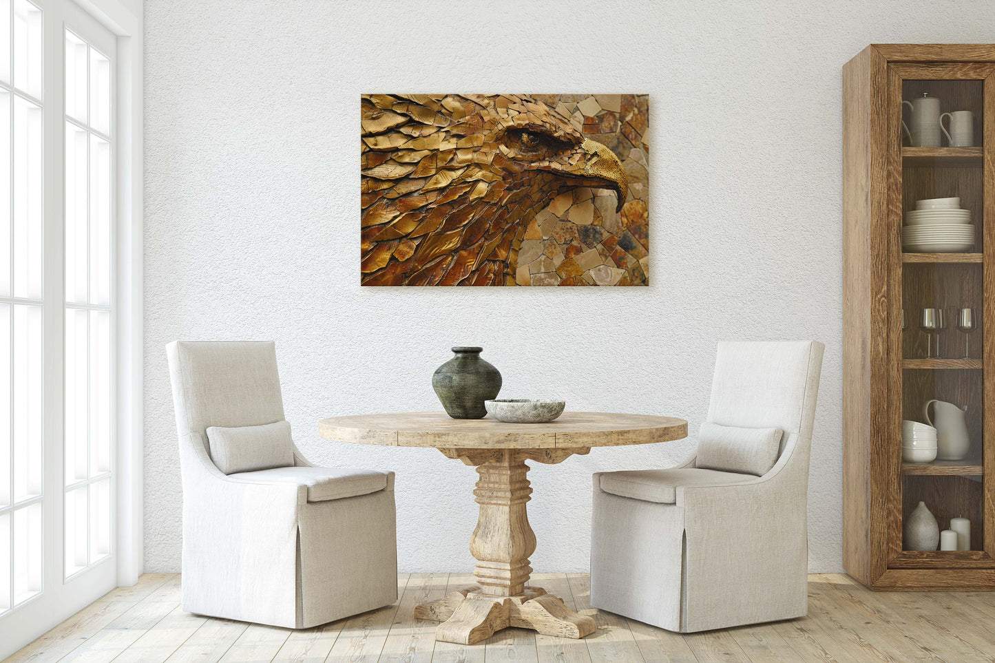 Gold Eagle, Stone Eagle, Bald Eagle, Abstract Gold, Americana, American Art, Patriotic, Framed Canvas, Large Art print,