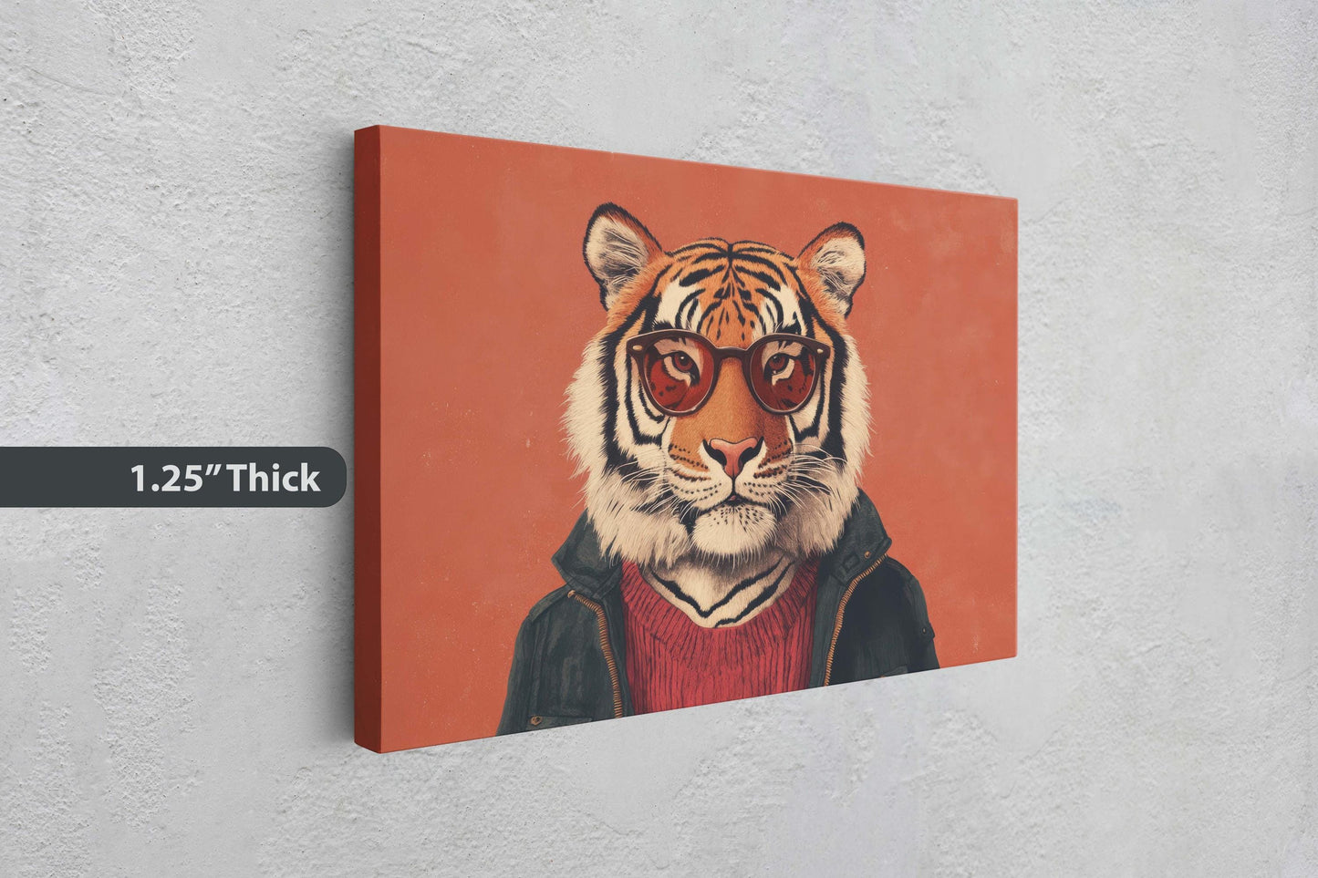 Hipster Tiger, Pop Art, Modern Decor, Street Art, Animal Art, Unique Art, Kids Room, Boys Room, Girls Room