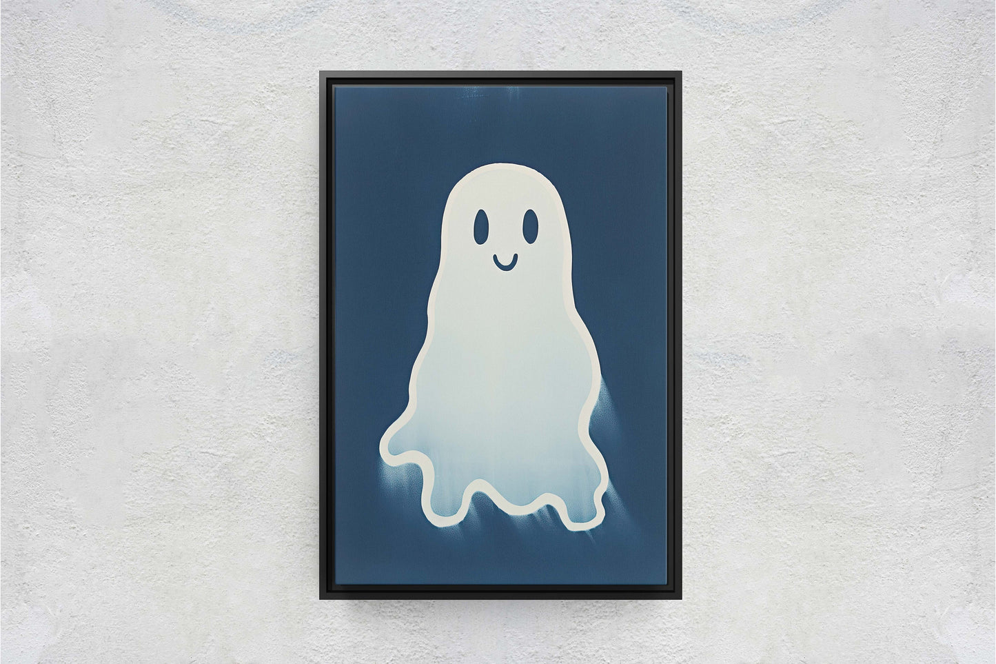 Cute Ghost Illustration, Halloween Ghost, Friendly Ghost, Happy Ghost, Fun Spirit, Halloween Poster, Canvas Art, Kid Friendly Halloween