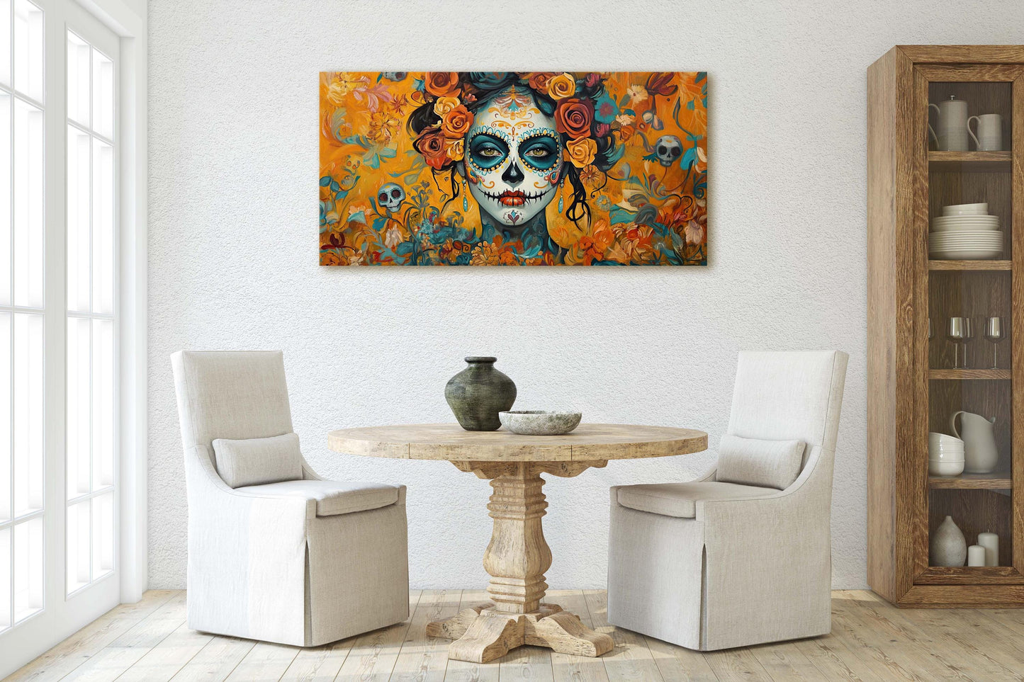 Day of the Dead, Mexican Art, Skeleton, Maximalist Print