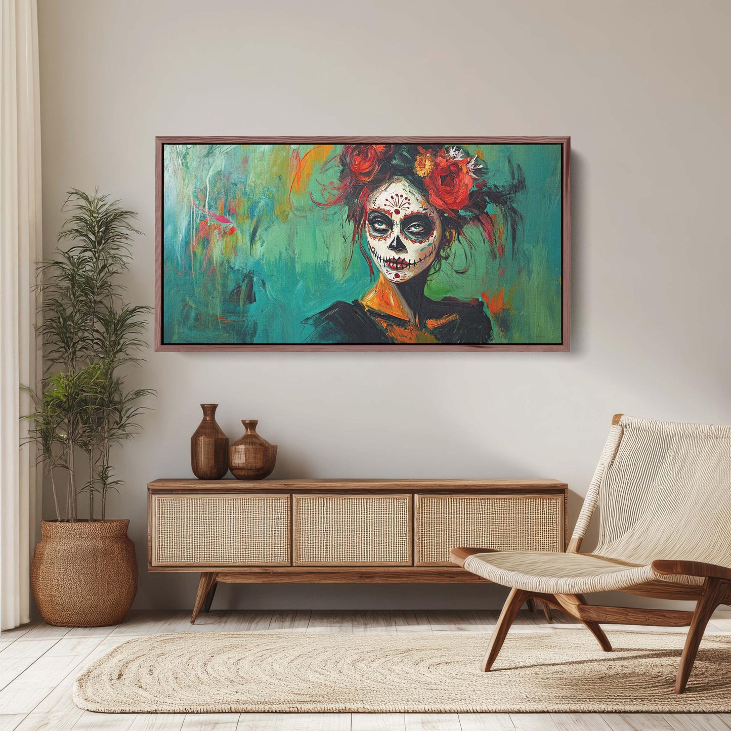 Day of the Dead, Mexican Art, Skeleton, Maximalist Print