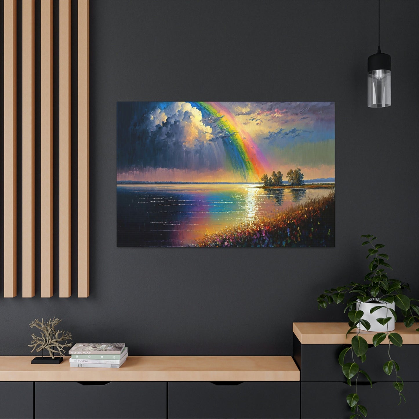 Rainbow Lake Canvas Art Ready To Hang