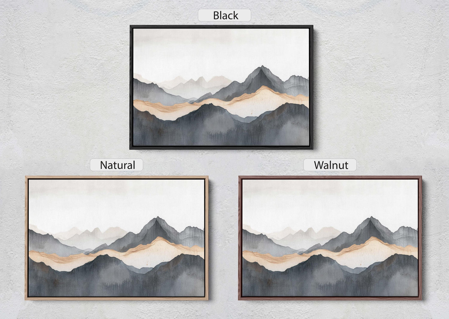 Foggy Mountain Art, Misty Mountains, Nature Painting, Contemporary Art