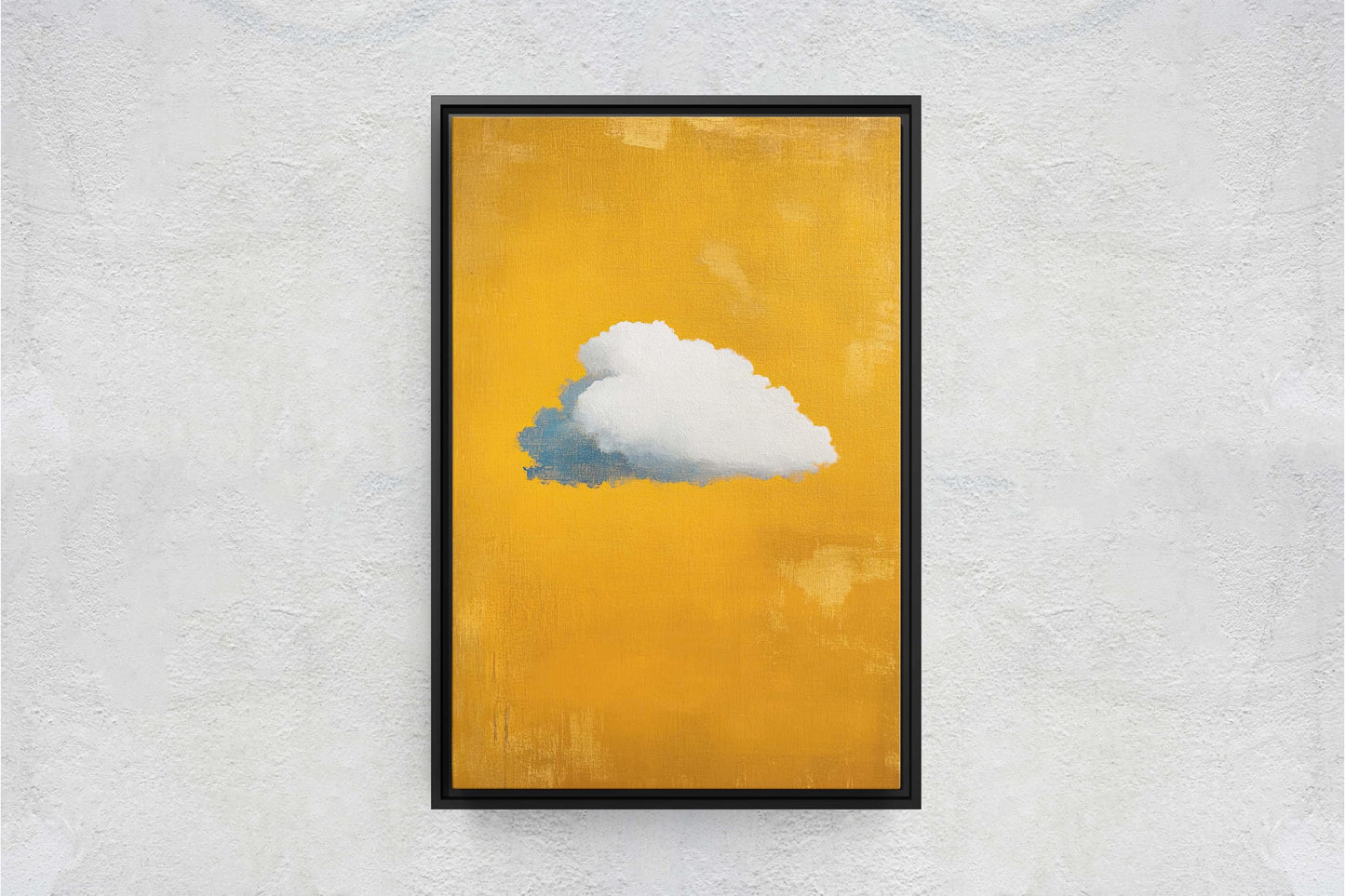 Cloud Art Vintage, Cloud Painting, Surreal Art, Pop Art, Yellow Gold Mustard